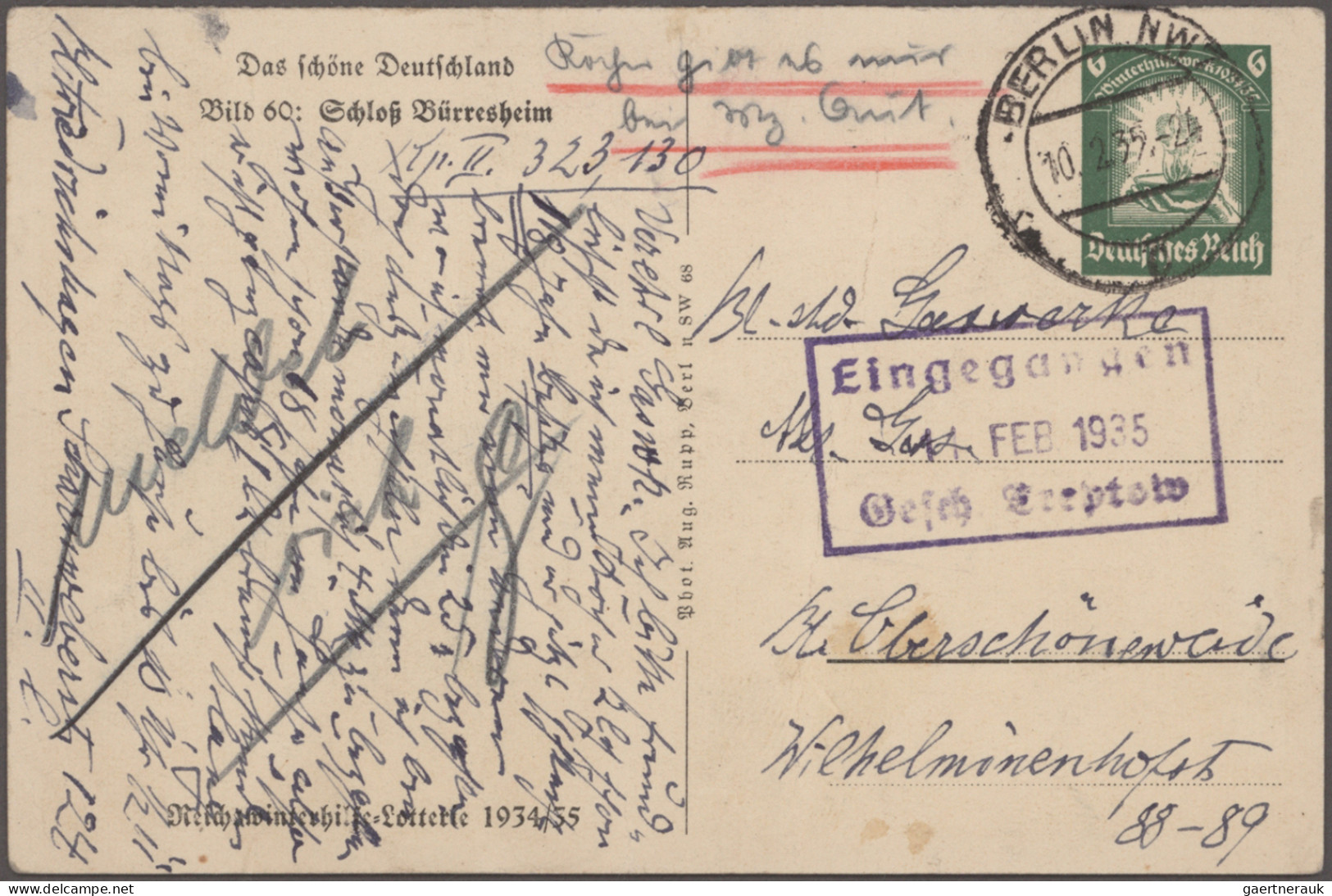 Deutsches Reich - Ganzsachen: 1934/1935, WHW-Sonderpostkarte, Umfangreiche Samml - Autres & Non Classés