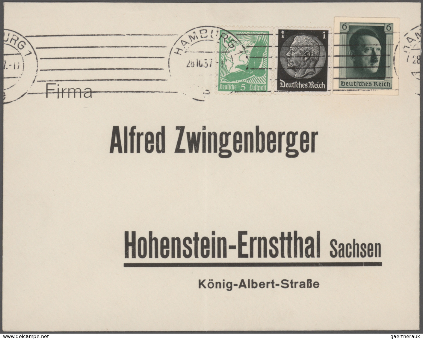 Deutsches Reich - Ganzsachen: 1937/1939, GANZSACHENAUSSCHNITTE, Partie Von Sechs - Sonstige & Ohne Zuordnung