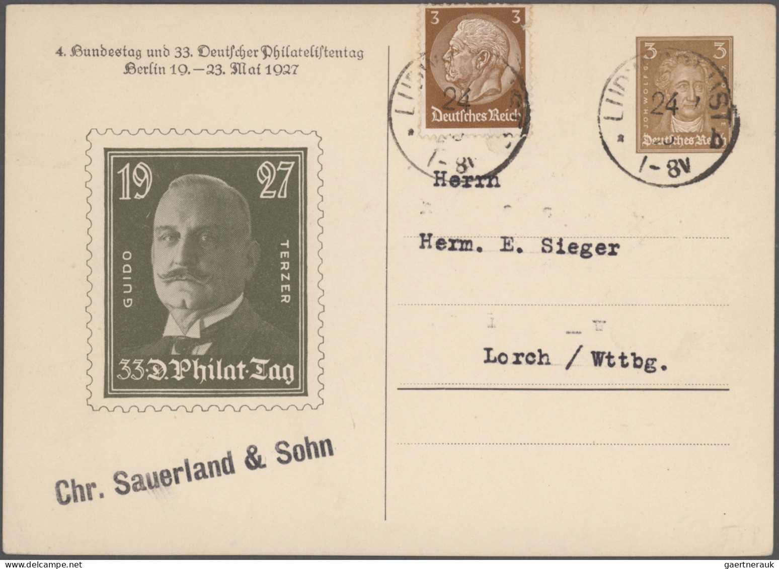 Deutsches Reich - Privatganzsachen: 1872/1942, Saubere Sammlung Von 33 Gebraucht - Other & Unclassified