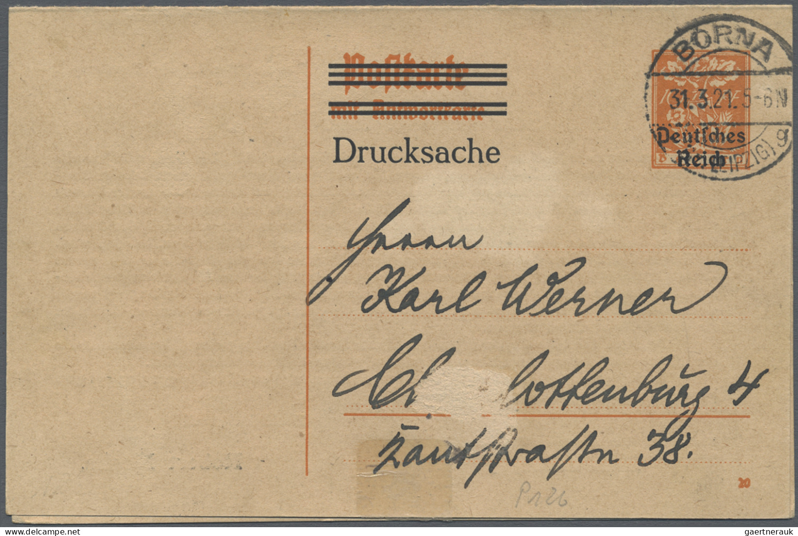 Deutsches Reich - Privatganzsachen: 1878/1944, Partie Von 21 Privatganzsachen Un - Otros & Sin Clasificación
