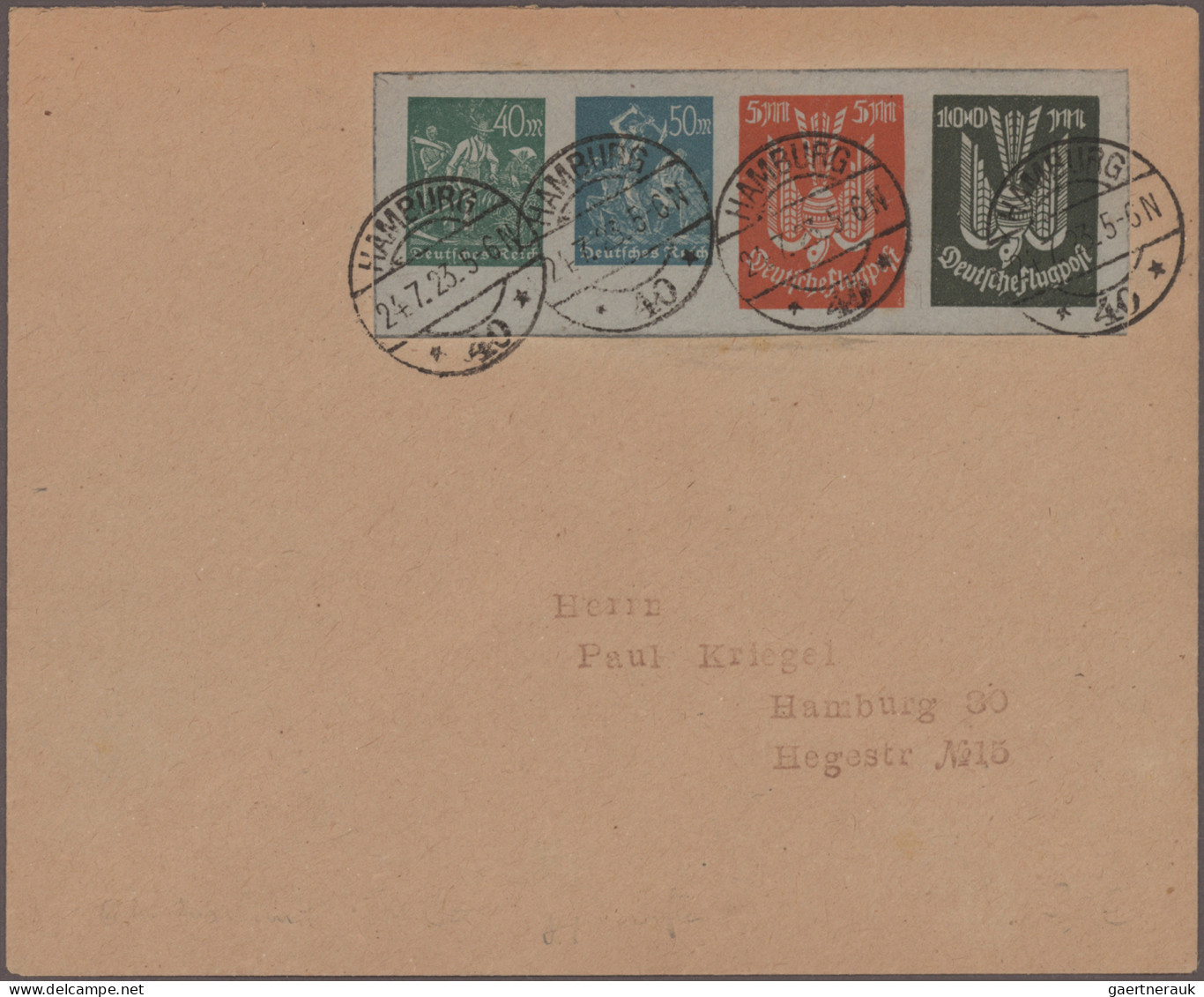 Deutsches Reich - Privatganzsachen: 1916/1923, Germania/Infla, Sammlung von 83 P