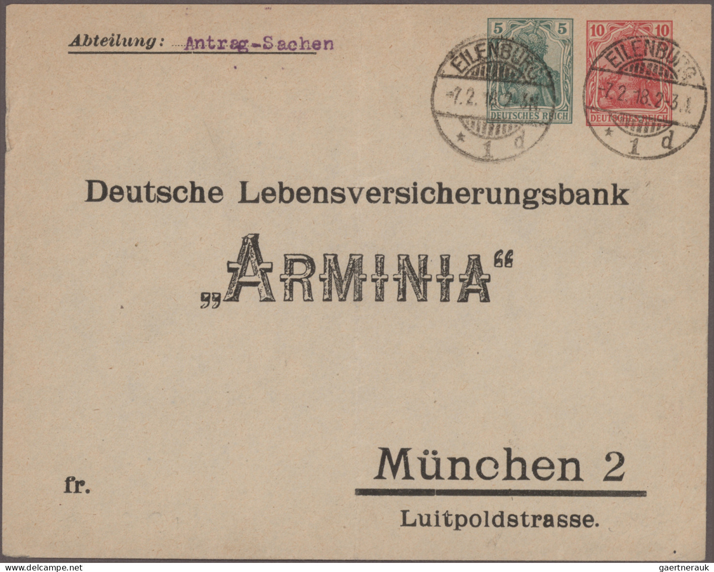 Deutsches Reich - Privatganzsachen: 1919/1922 (ca.), Germania/Infla, Sammlung Vo - Autres & Non Classés