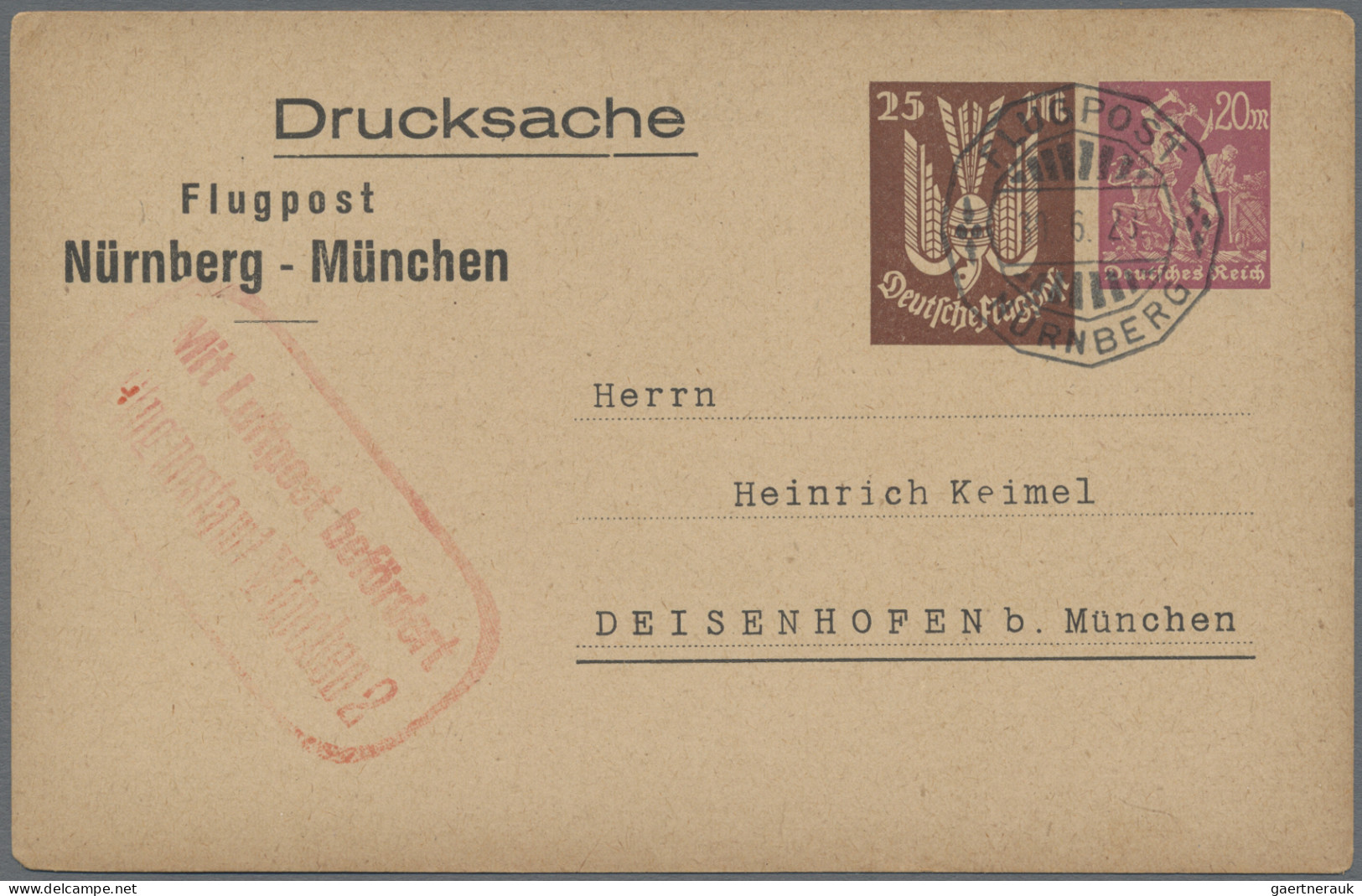 Deutsches Reich - Privatganzsachen: 1923, Luftpost-Privatganzsachenkarten Holzta - Altri & Non Classificati