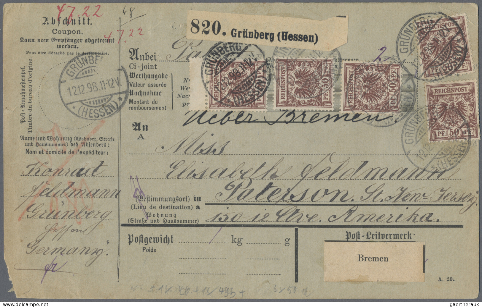 Deutsches Reich - Stempel: 1875/1904, vielseitige Sammlung von ca. 400 Briefen u