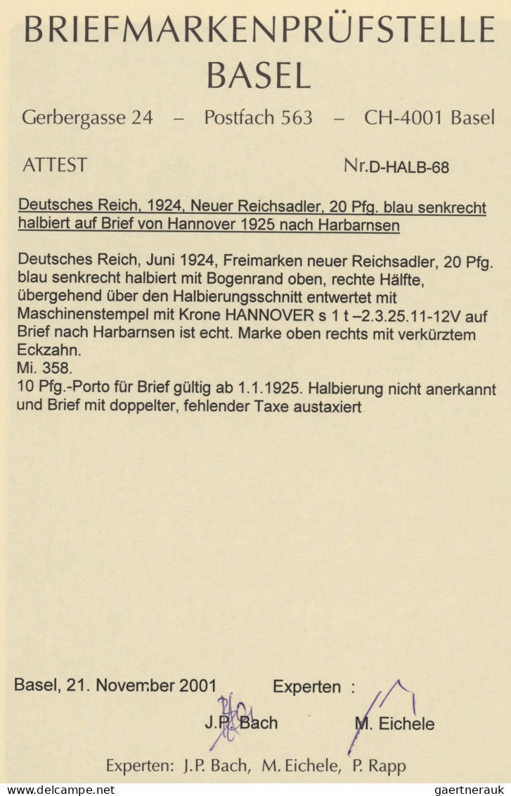 Deutsches Reich - Besonderheiten: 1872/1945 (ca), Halbierungen, Halbierungen, Ha