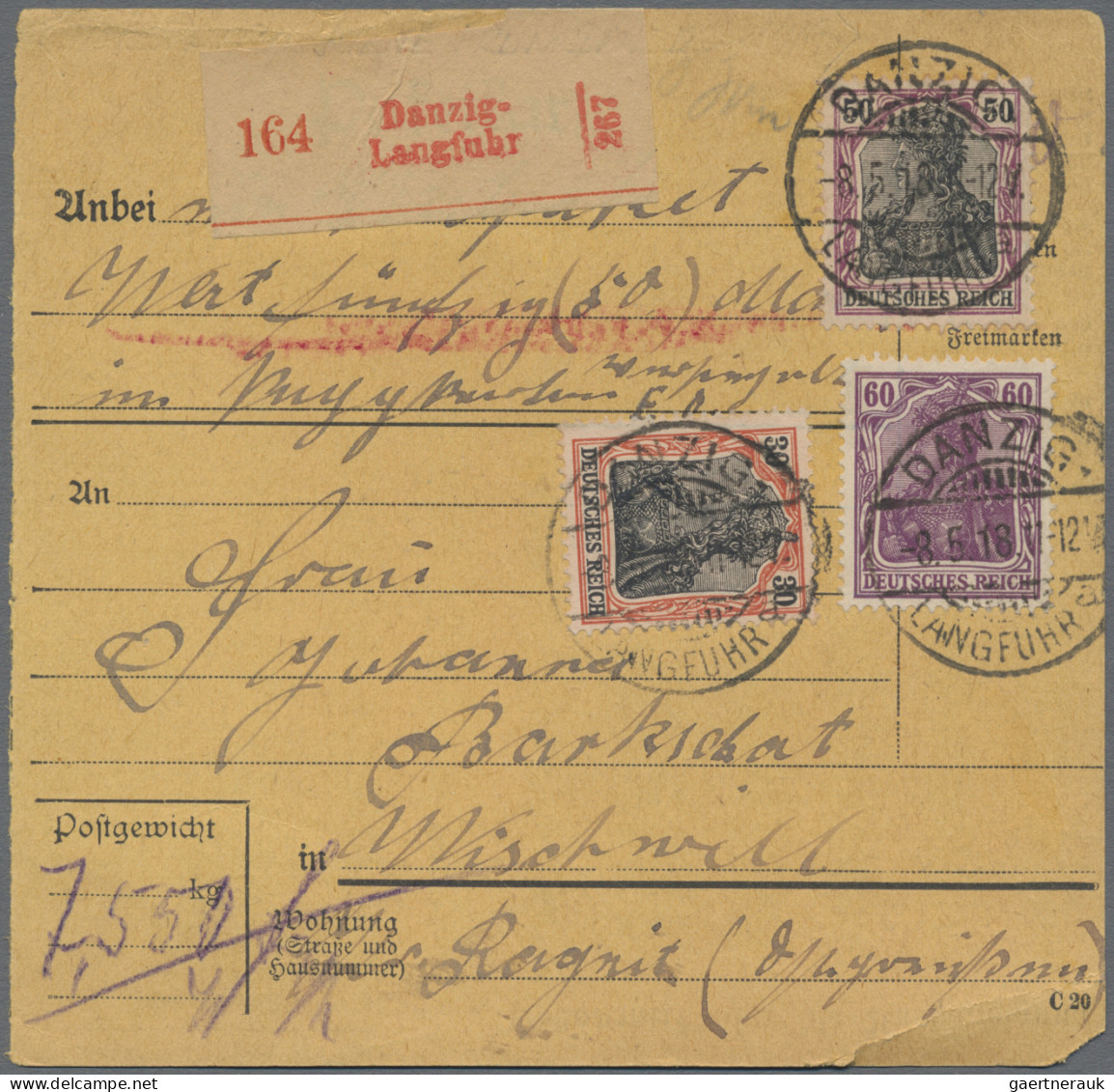 Deutsches Reich - Nebengebiete: 1900/1918 (ca.), Partie Von Ca. 154 Belegen, Dab - Sammlungen