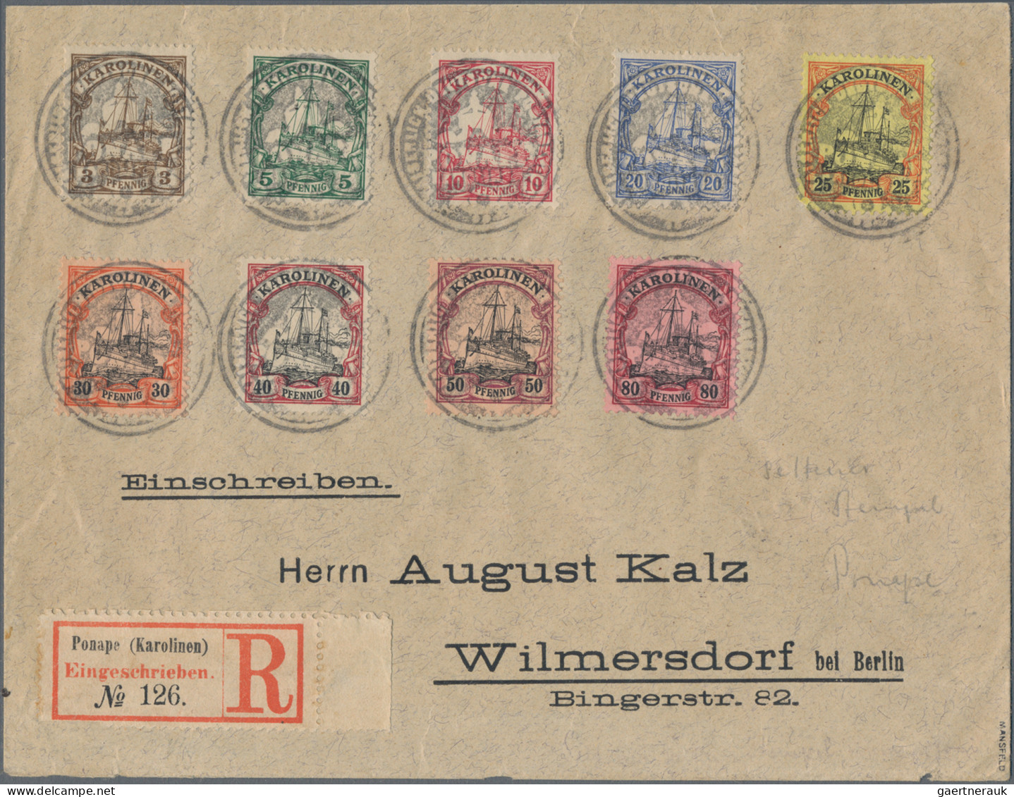 Deutsche Auslandspostämter + Kolonien: 1885/1910 (ca), Attraktives Lot Von 77 Be - Autres & Non Classés