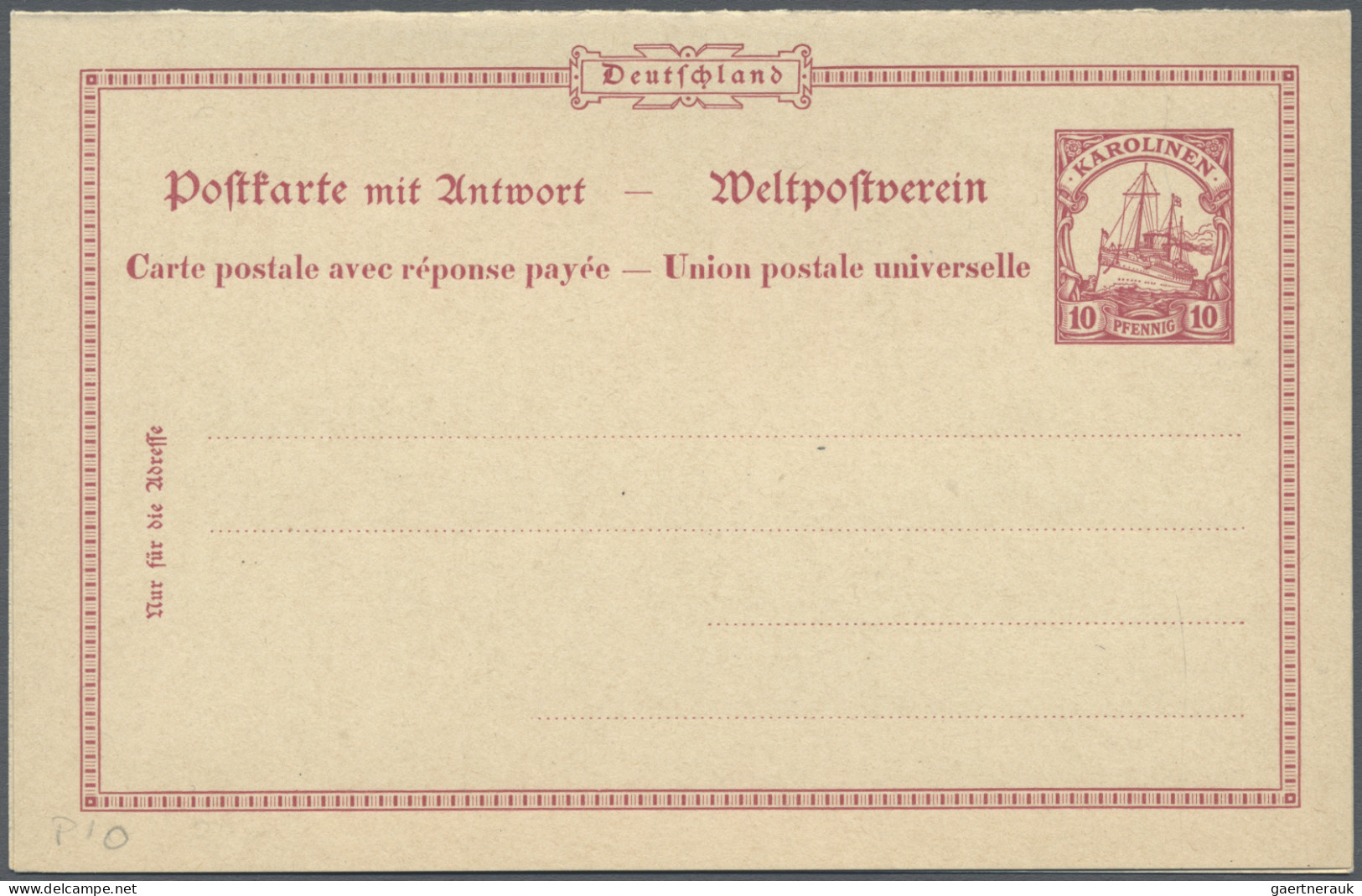 Deutsche Auslandspostämter + Kolonien: 1900/1901 Fünf Verschiedene Ganzsachendop - Other & Unclassified