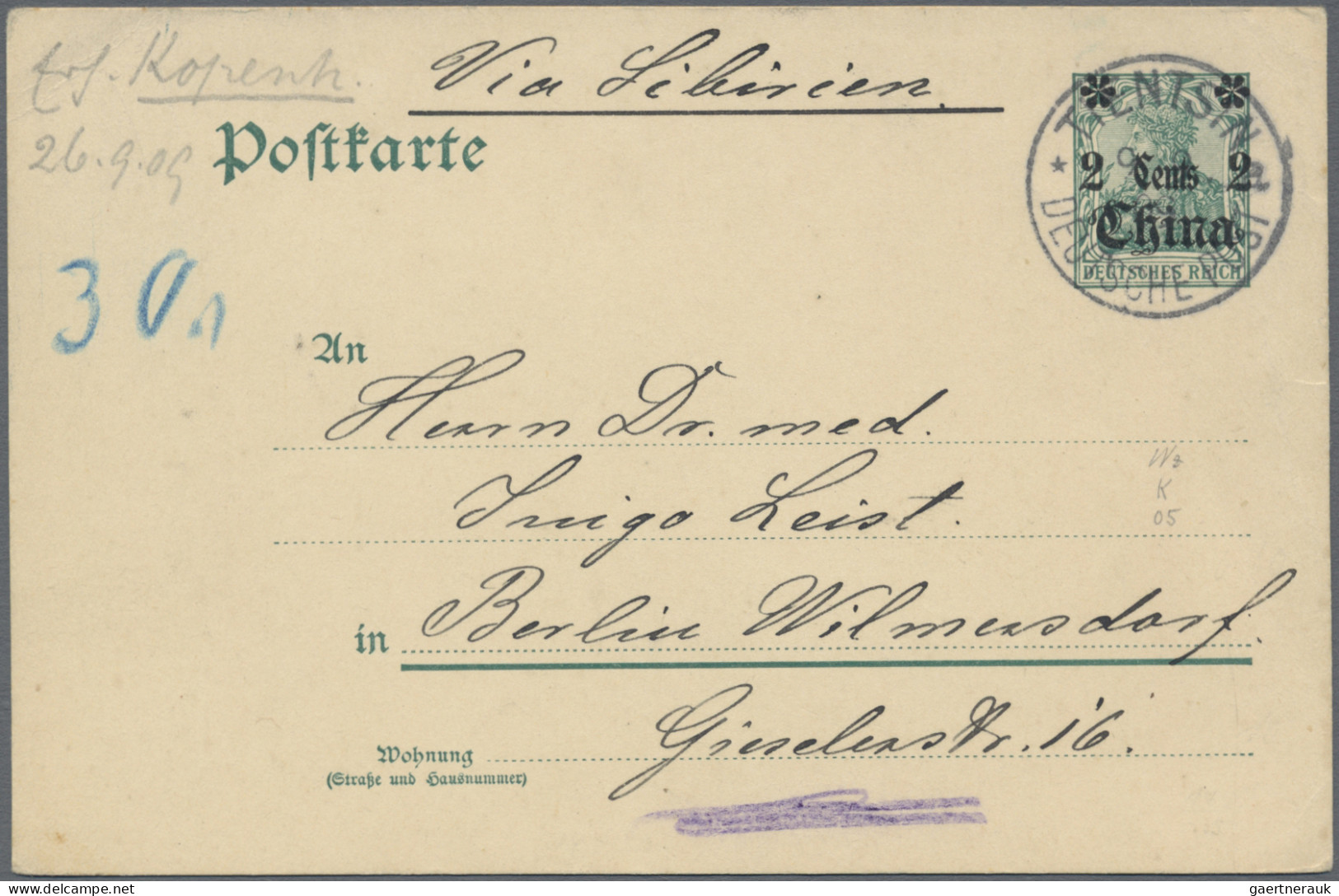 Deutsche Post in China - Ganzsachen: 1899/1914, saubere Partie von 18 gebrauchte