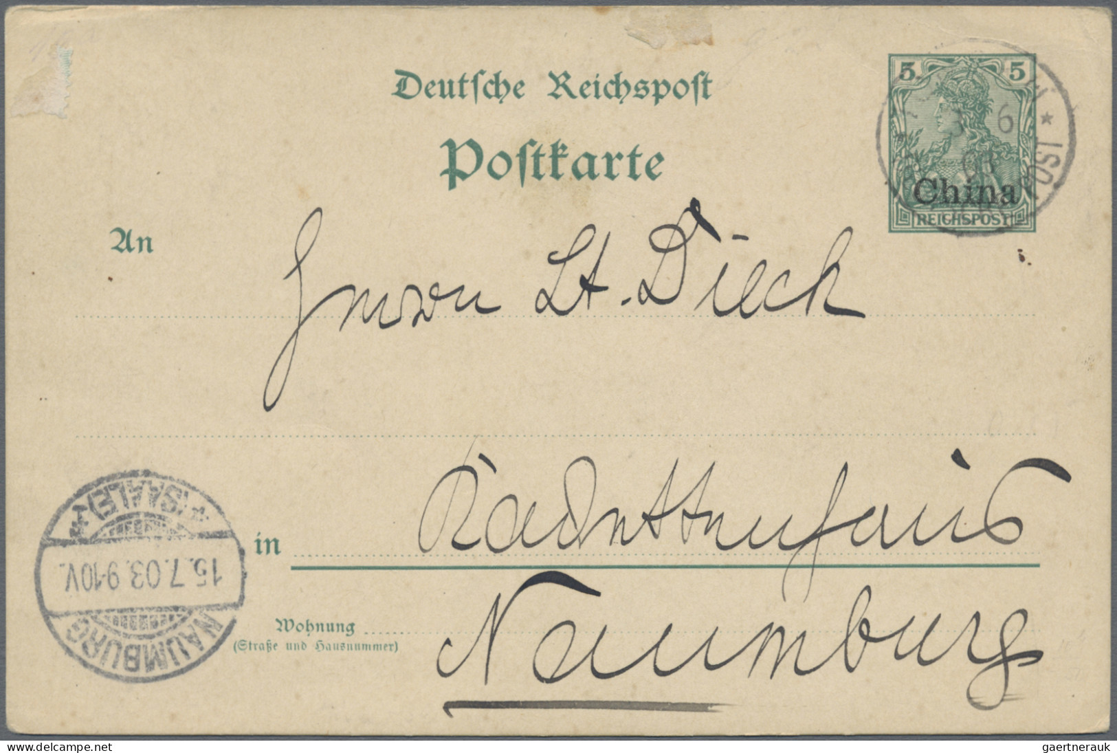 Deutsche Post in China - Ganzsachen: 1899/1914, saubere Partie von 18 gebrauchte
