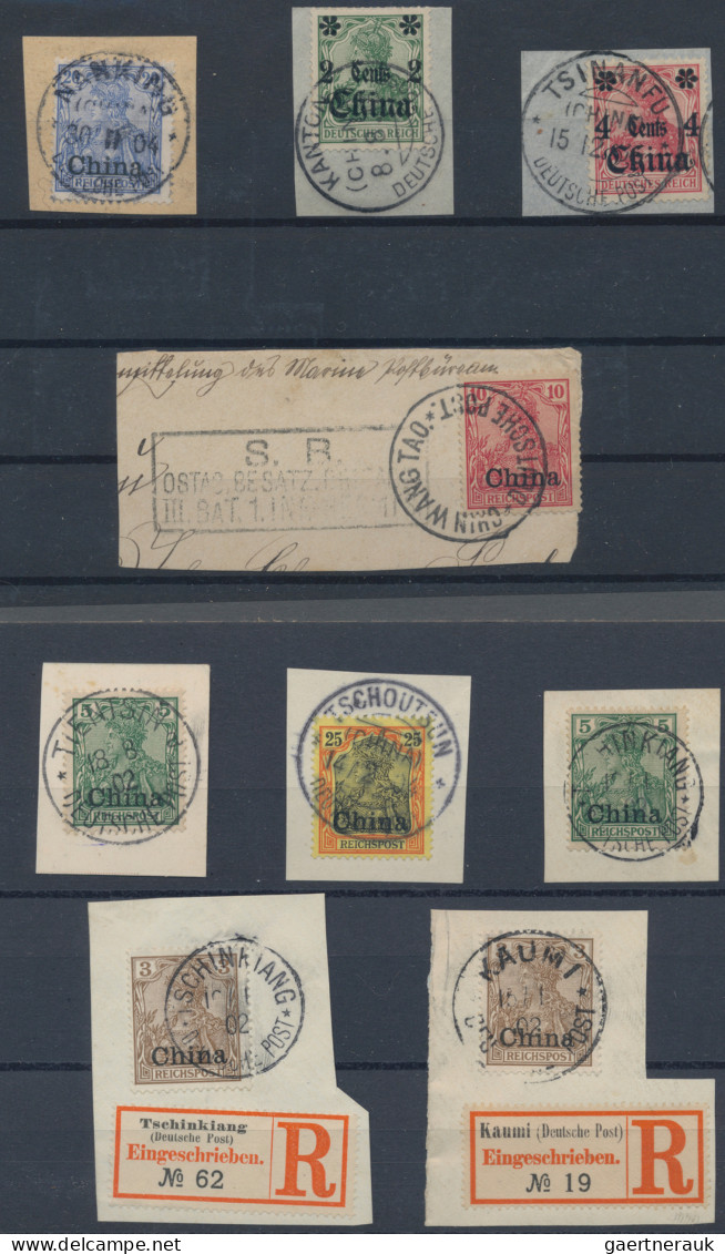 Deutsche Post In China - Stempel: 1900/1914, Interessante Stempel-Sammlung Auf C - Deutsche Post In China