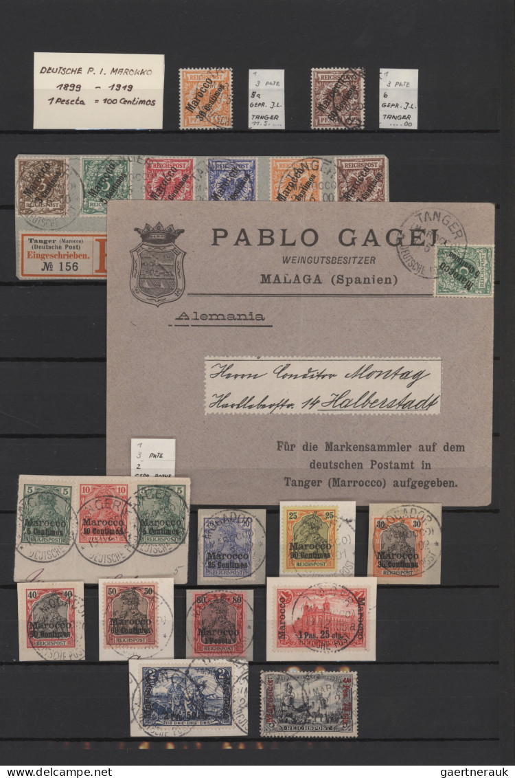 Deutsche Post In Marokko: 1900/1913, Sauber Gestempelte Sammlungspartie Mit Etli - Maroc (bureaux)