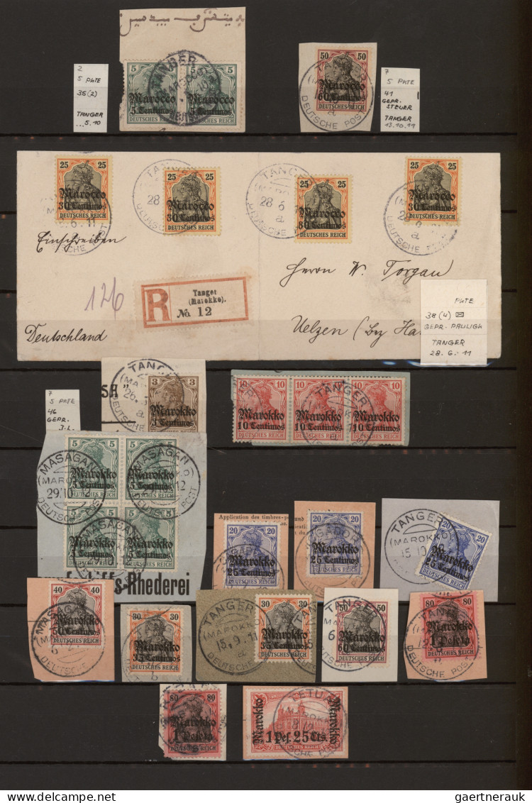 Deutsche Post In Marokko: 1900/1913, Sauber Gestempelte Sammlungspartie Mit Etli - Maroc (bureaux)