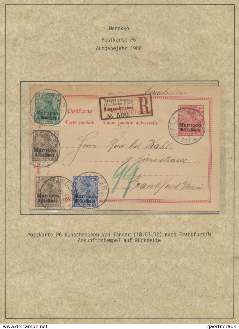 Deutsche Post In Marokko: 1900/1914 Ca., Sammlung Der 'Germania'-Ausgaben Mit Ge - Marruecos (oficinas)