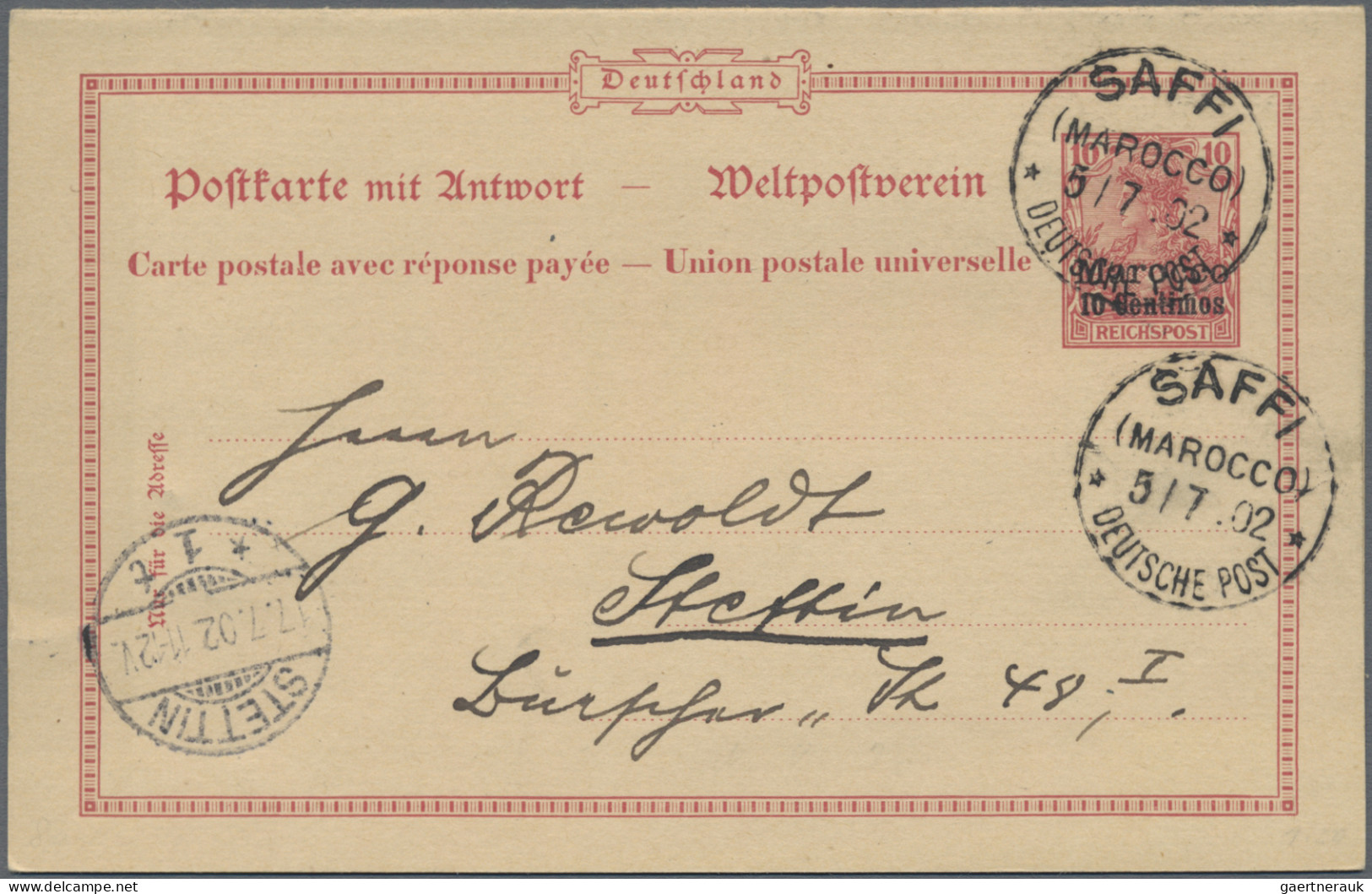 Deutsche Post In Marokko - Ganzsachen: 1900/1911, Partie Von 16 Gebrauchten Ganz - Marokko (kantoren)