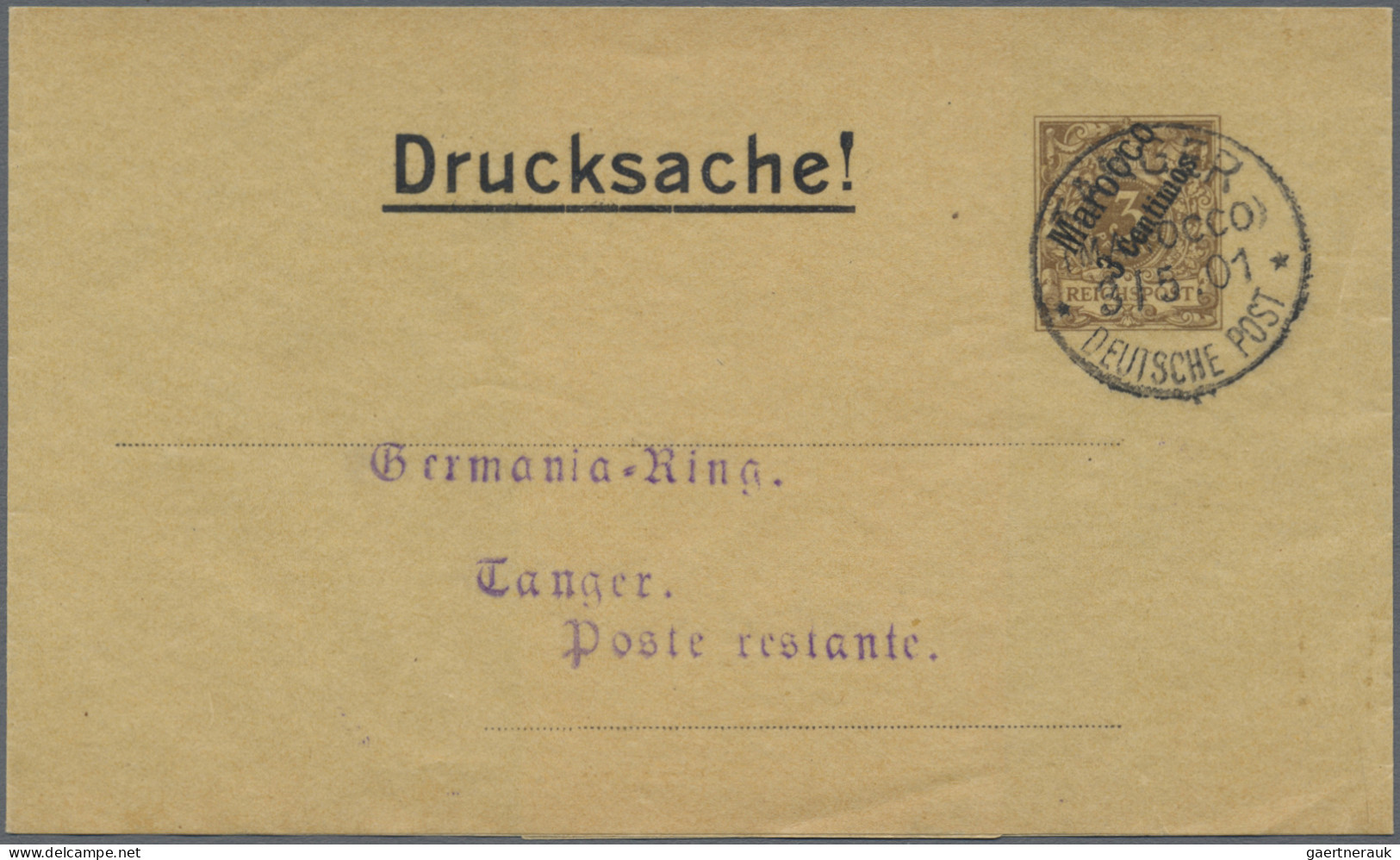 Deutsche Post In Marokko - Ganzsachen: 1900/1911, Partie Von 16 Gebrauchten Ganz - Maroc (bureaux)