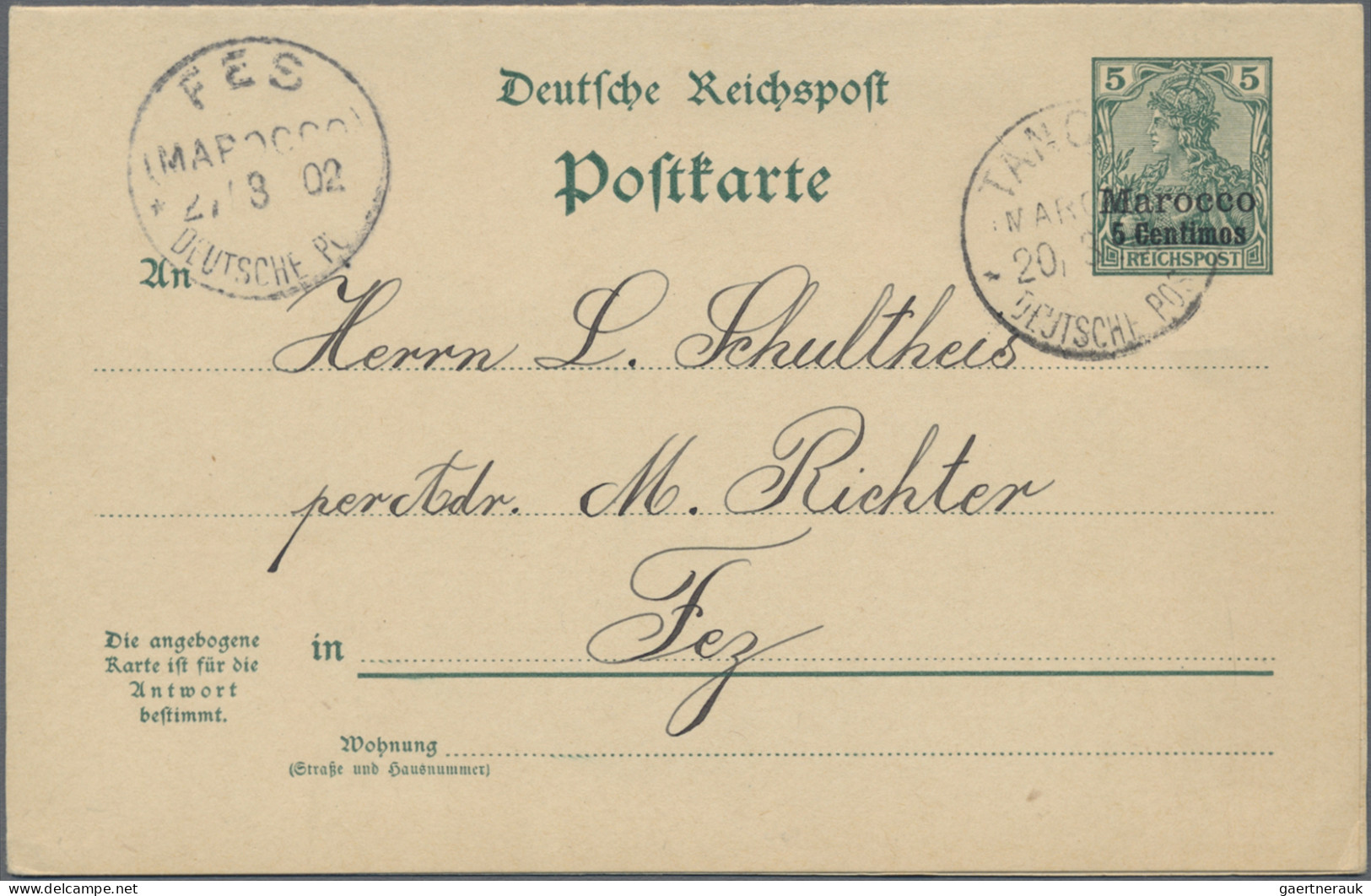 Deutsche Post In Marokko - Ganzsachen: 1900/1914, Partie Von 18 Gebrauchten Ganz - Deutsche Post In Marokko