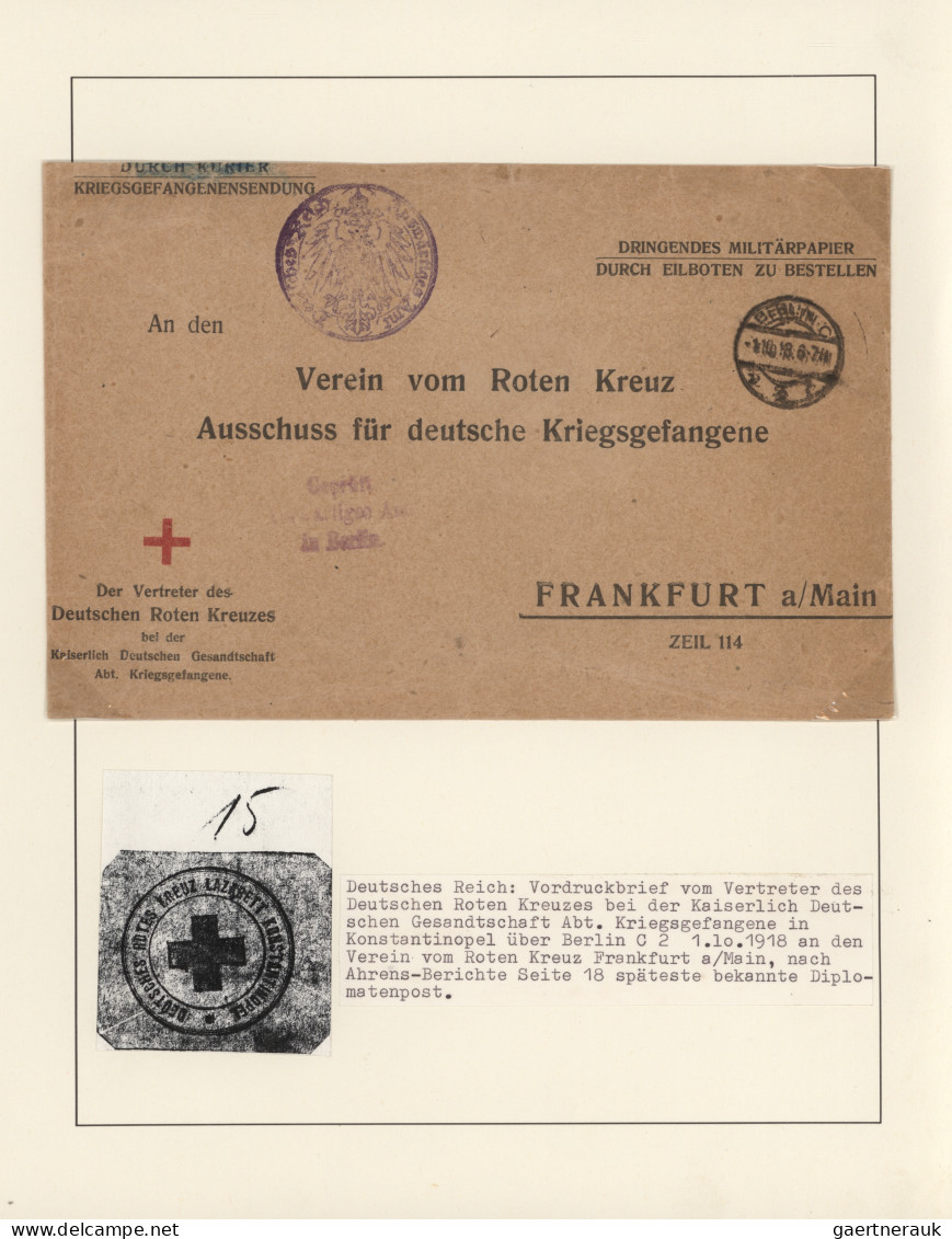 Deutsche Post In Der Türkei: 1913/1918, Sanitätsmission Des Roten Kreuzes In Kon - Turquia (oficinas)
