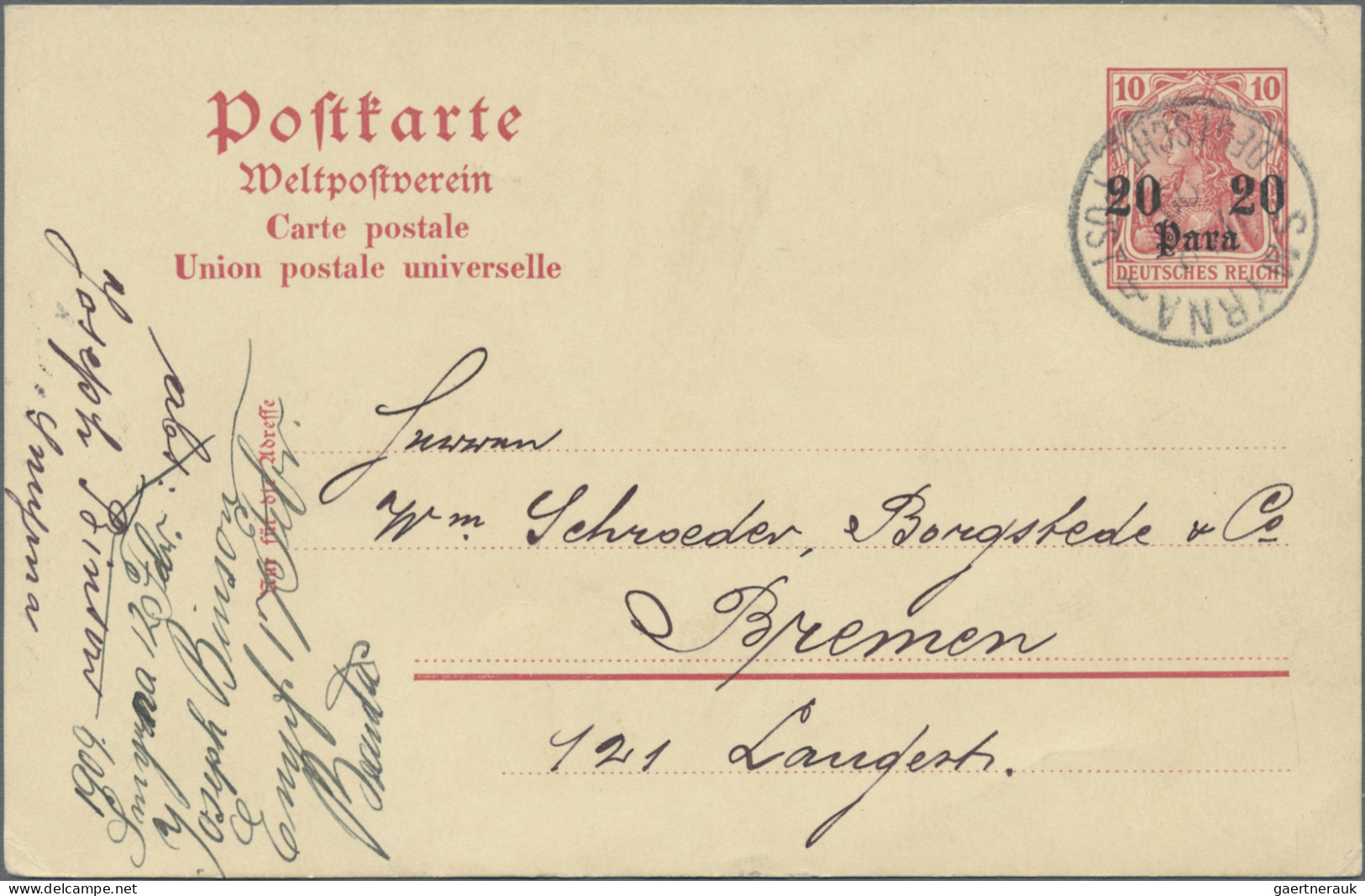 Deutsche Post in der Türkei - Ganzsachen: 1894/1914, saubere Partie von 18 gebra