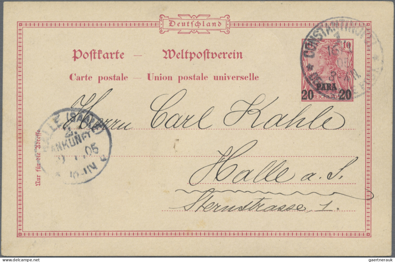 Deutsche Post in der Türkei - Ganzsachen: 1896/1913, saubere Partie von 18 gebra