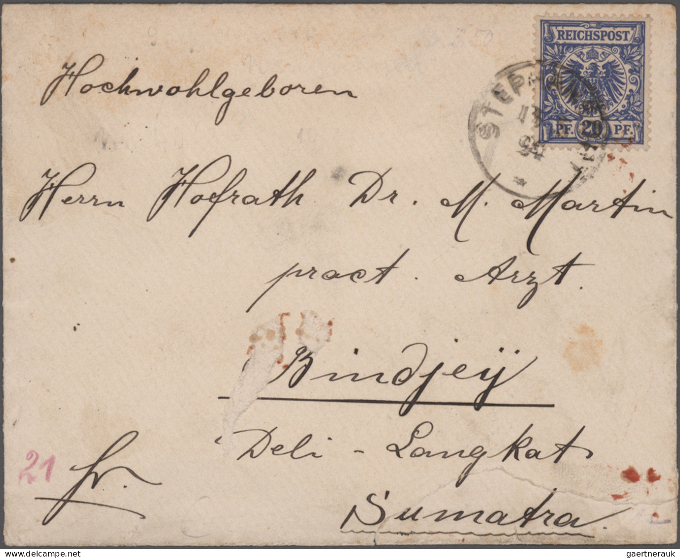 Deutsche Kolonien: 1894/1897, Kl. Lot Von Drei Belegen Aus Deutsch-Neuguinea (10 - Other & Unclassified