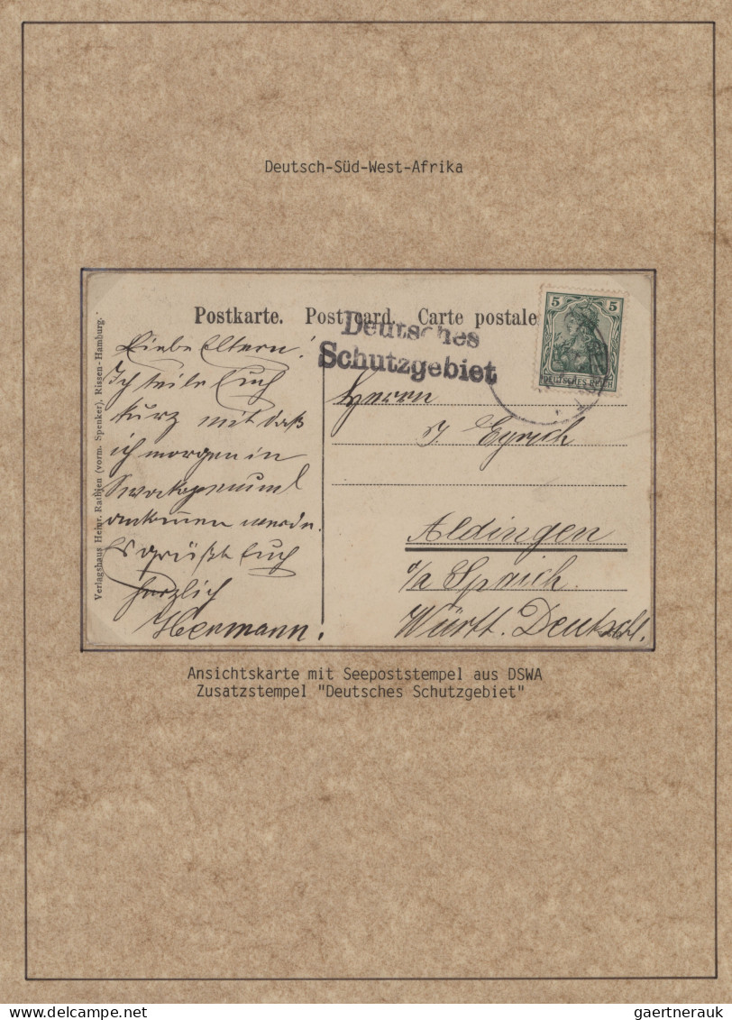 Deutsche Kolonien: 1900-1920 (ca), Germania-Ausgaben, Zusammenstellung Von 20 Be - Other & Unclassified