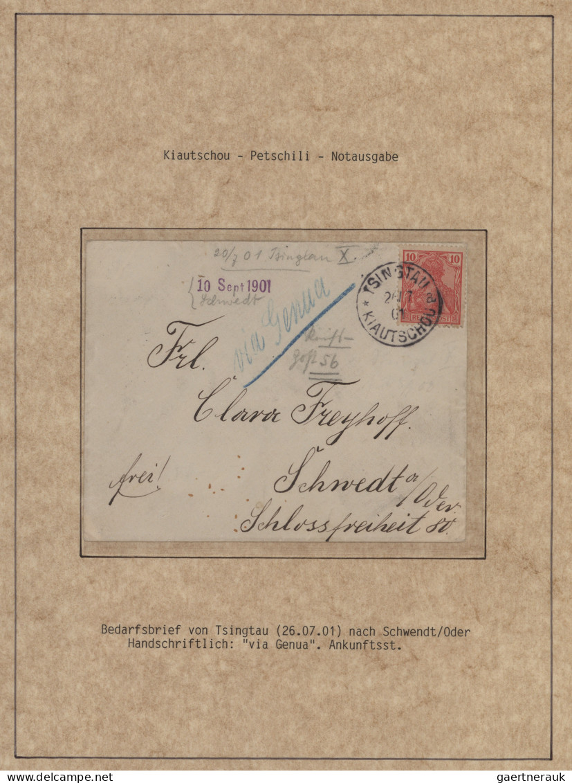 Deutsche Kolonien: 1900-1920 (ca), Germania-Ausgaben, Zusammenstellung Von 20 Be - Other & Unclassified