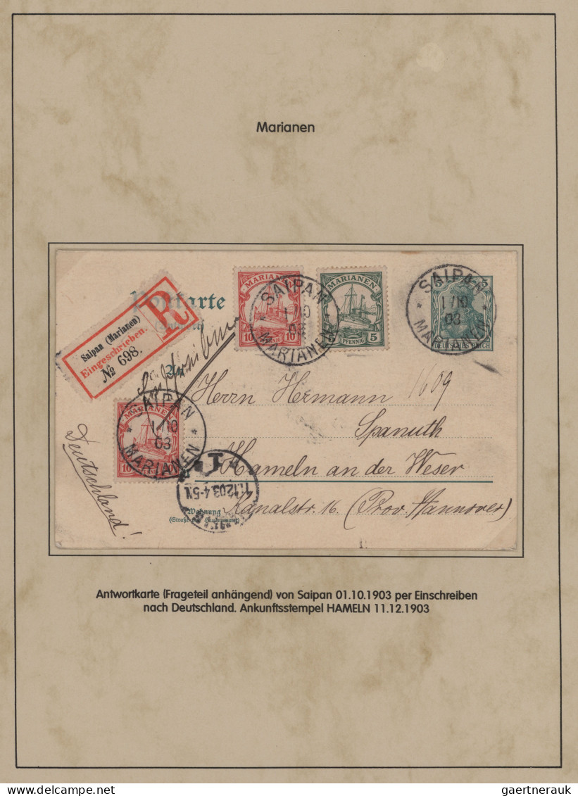 Deutsche Kolonien: 1900-1920 (ca), Germania-Ausgaben, Zusammenstellung Von 20 Be - Other & Unclassified