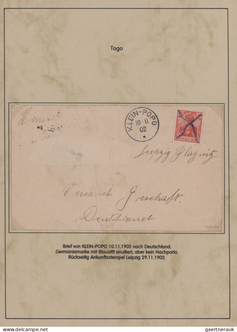 Deutsche Kolonien: 1900-1920 (ca), Germania-Ausgaben, Zusammenstellung Von 20 Be - Sonstige & Ohne Zuordnung