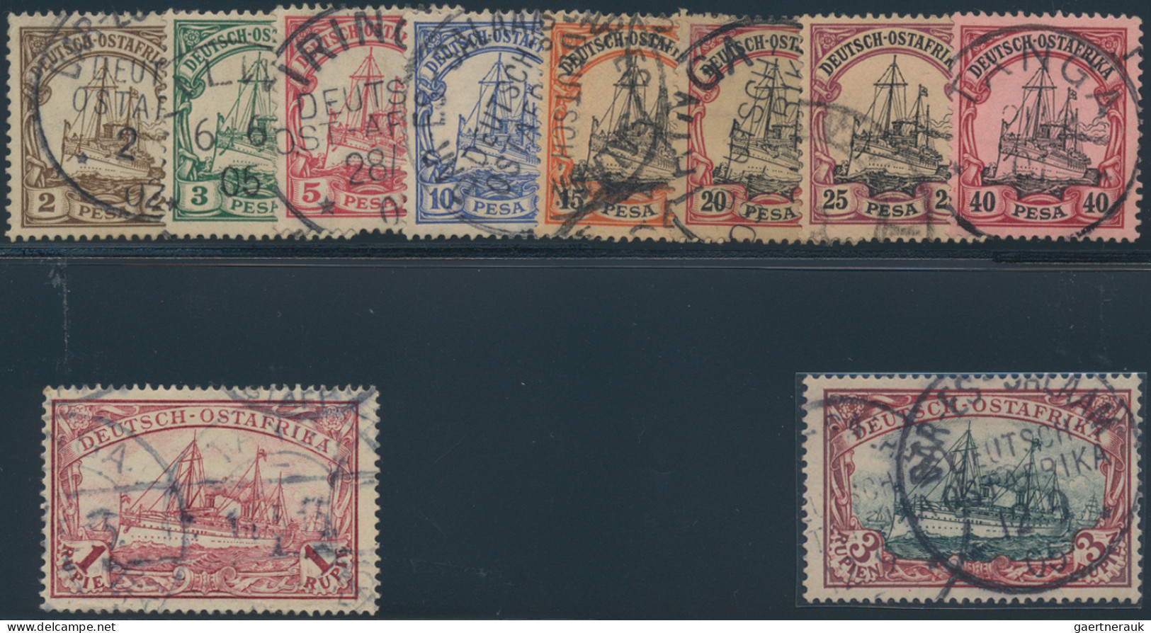 Deutsch-Ostafrika: 1890-1920 (ca), Sammlung Im Ringbinder, In Beiden Erhaltungen - German East Africa