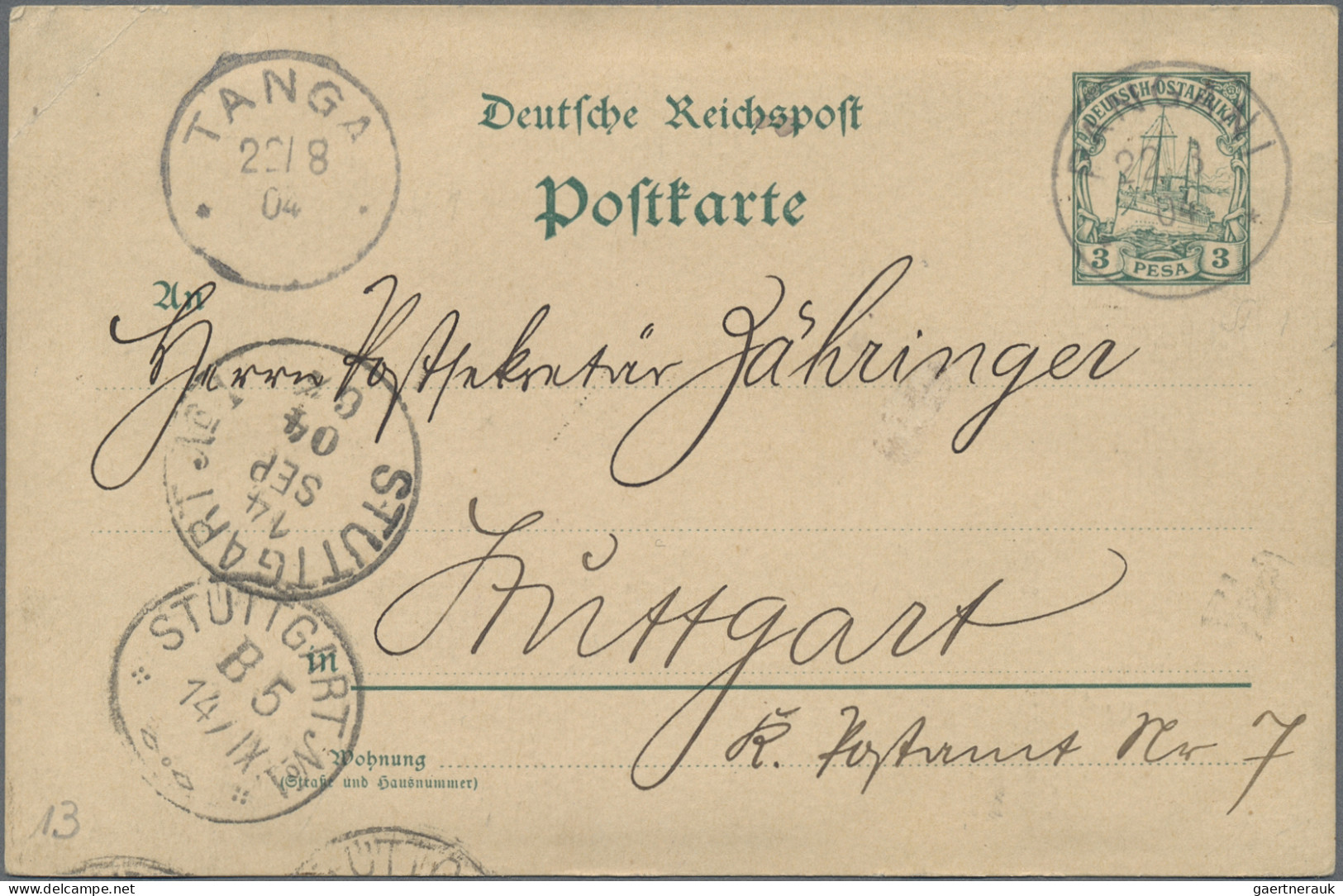 Deutsch-Ostafrika: 1896/1912, Partie Von 18 Briefen Und Karten, Soweit Ersichtli - Duits-Oost-Afrika