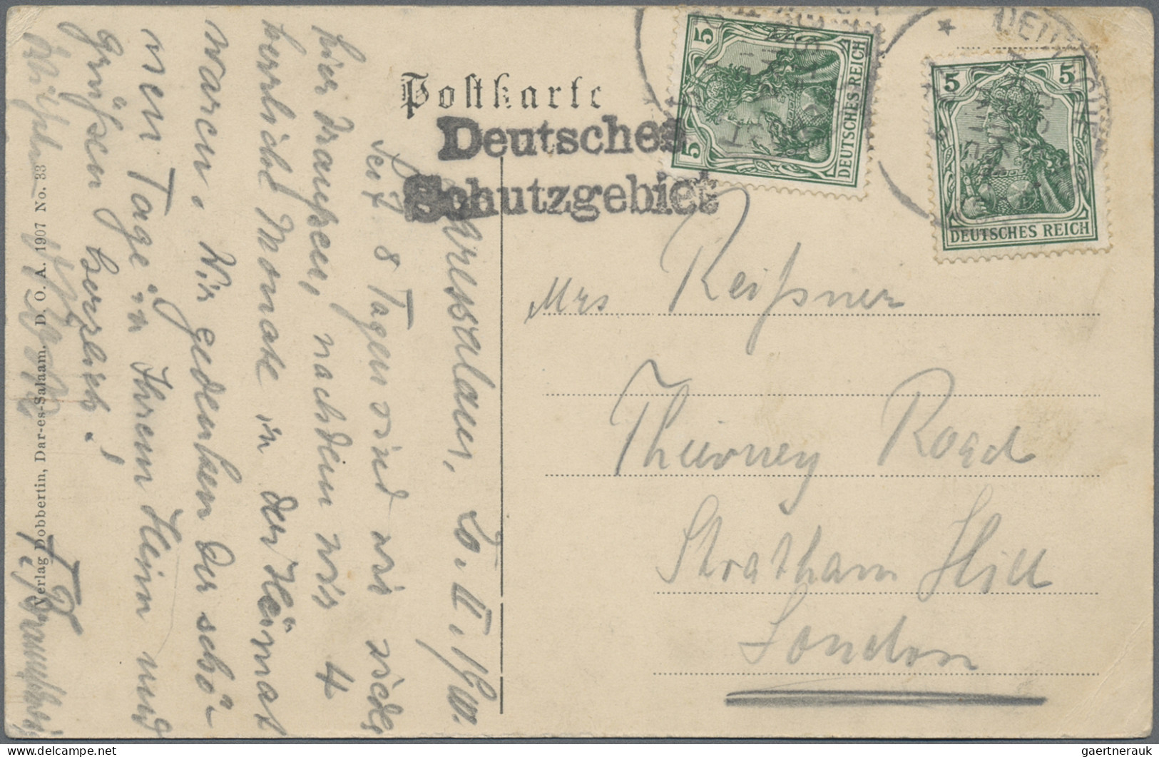 Deutsch-Ostafrika: 1896/1912, Partie Von 18 Briefen Und Karten, Soweit Ersichtli - África Oriental Alemana