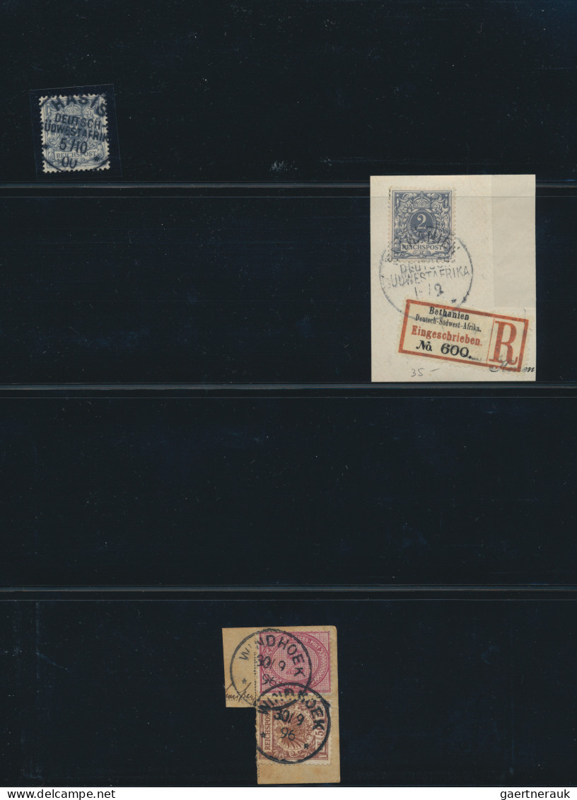 Deutsch-Südwestafrika: 1891-1919 (ca), Umfangreiche Sammlung Im Ringbinder, In B - Sud-Ouest Africain Allemand