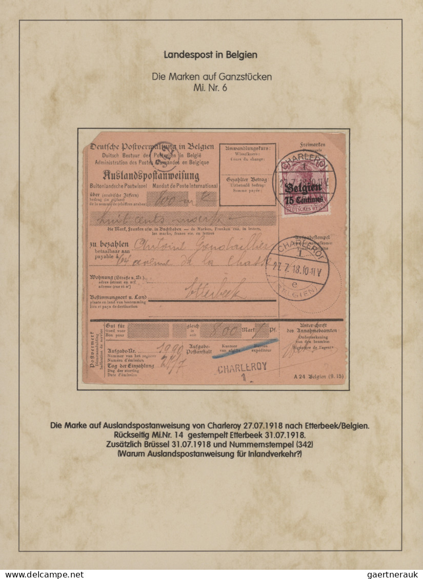 Deutsche Besetzung I. WK: Landespost In Belgien: 1900-1920 (ca), Germania-Ausgab - Ocupación 1914 – 18