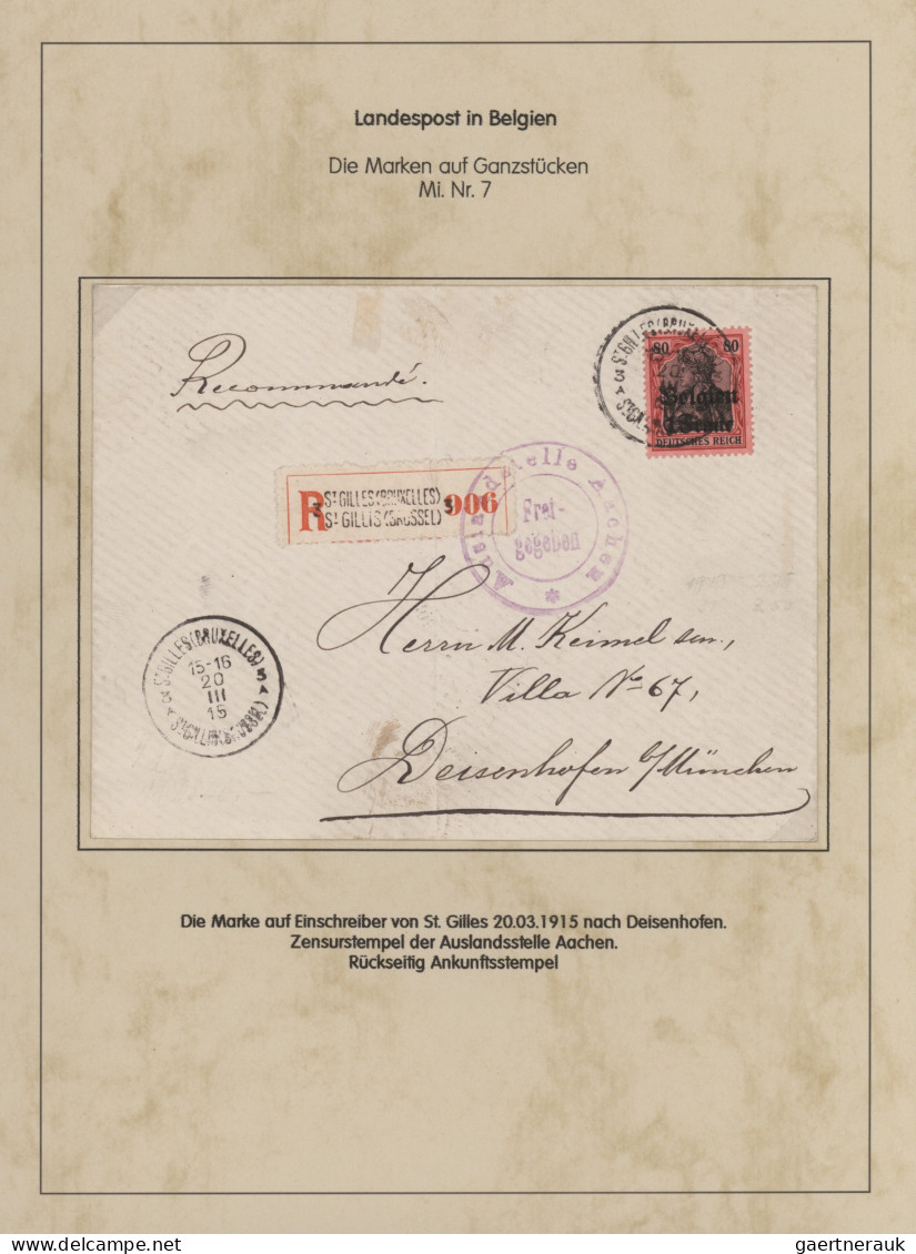 Deutsche Besetzung I. WK: Landespost In Belgien: 1900-1920 (ca), Germania-Ausgab - Ocupación 1914 – 18