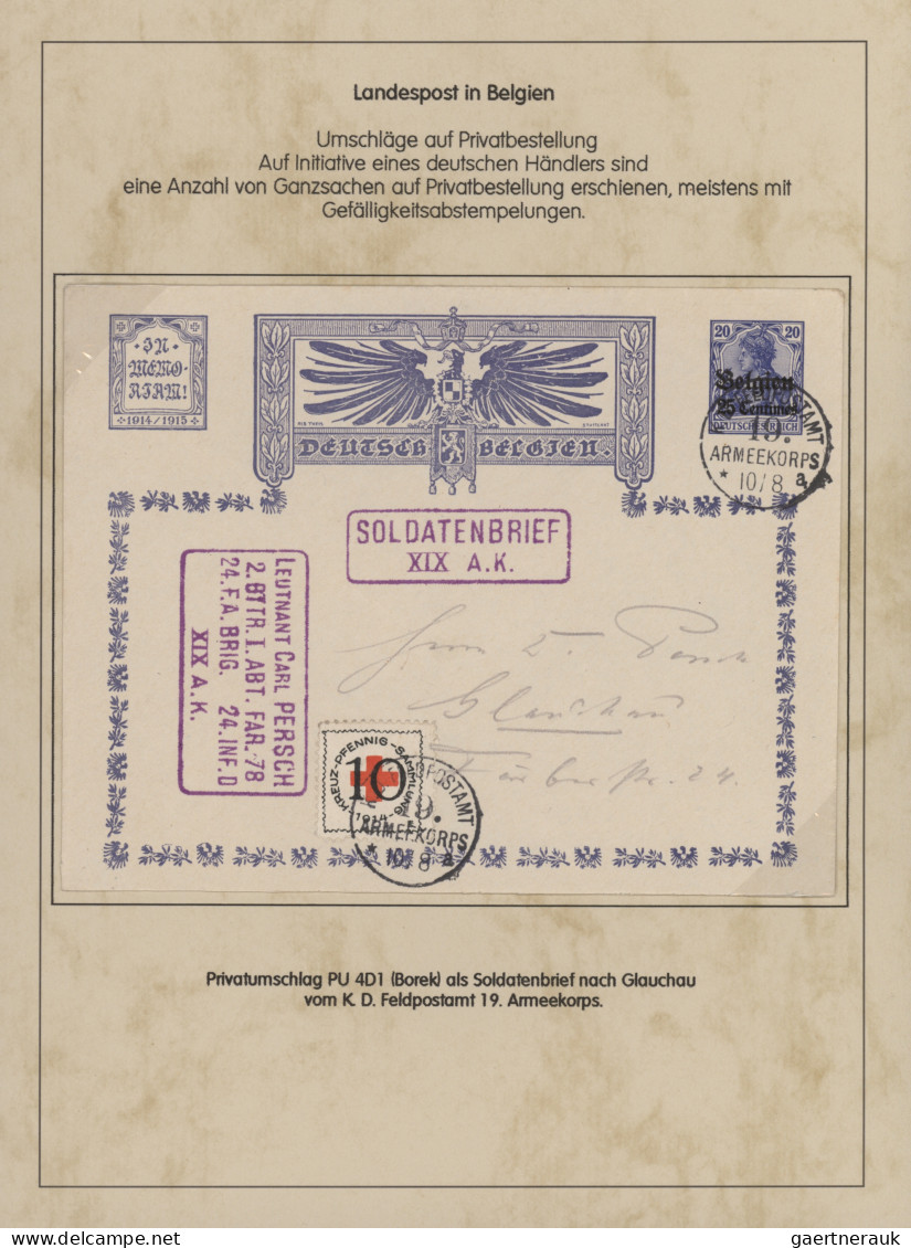 Deutsche Besetzung I. WK: Landespost in Belgien: 1900-1920 (ca), Germania-Ausgab