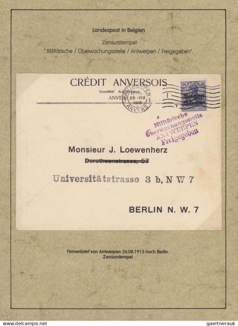 Deutsche Besetzung I. WK: Landespost in Belgien: 1900-1920 (ca), Germania-Ausgab