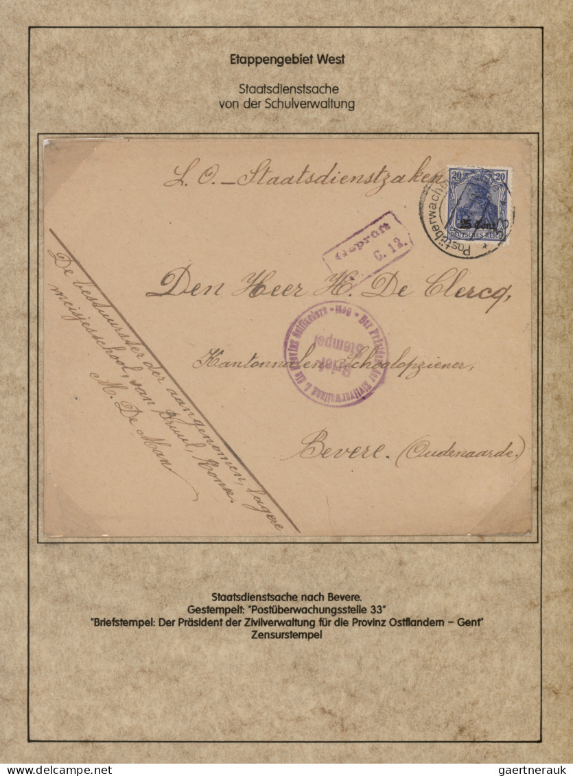 Deutsche Besetzung I. WK: Etappengebiet West: 1900-1920 (ca), Spezialsammlung Im - Ocupación 1914 – 18