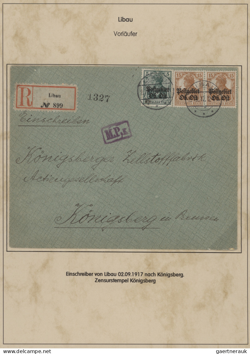 Deutsche Besetzung I. WK: Postgebiet Ober. Ost - Libau: 1918-1919, Kleine Sammlu - Besetzungen 1914-18