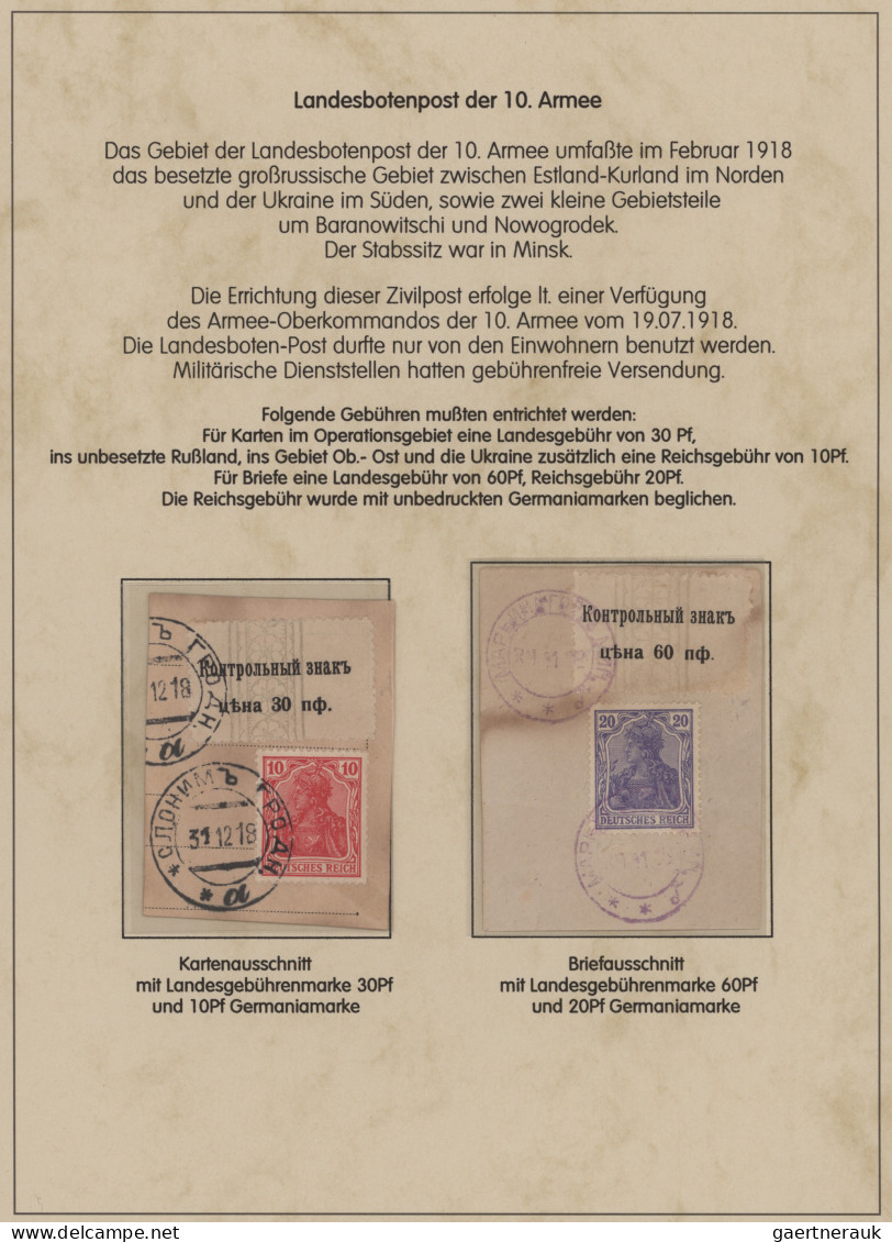 Deutsche Besetzung I. WK: Postgebiet Ober. Ost - Libau: 1918-1919, Kleine Sammlu - Besetzungen 1914-18