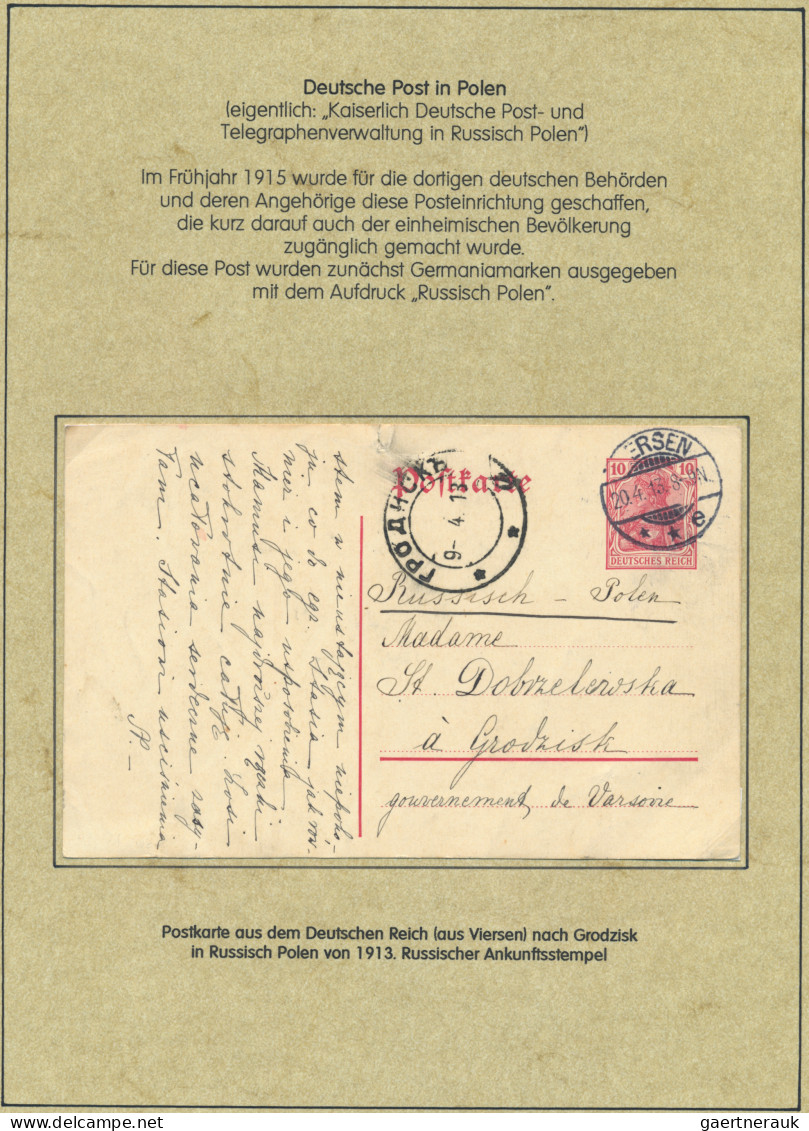 Deutsche Besetzung I. WK: Deutsche Post In Polen: 1914-1918, Spezialsammlung In - Bezetting 1914-18