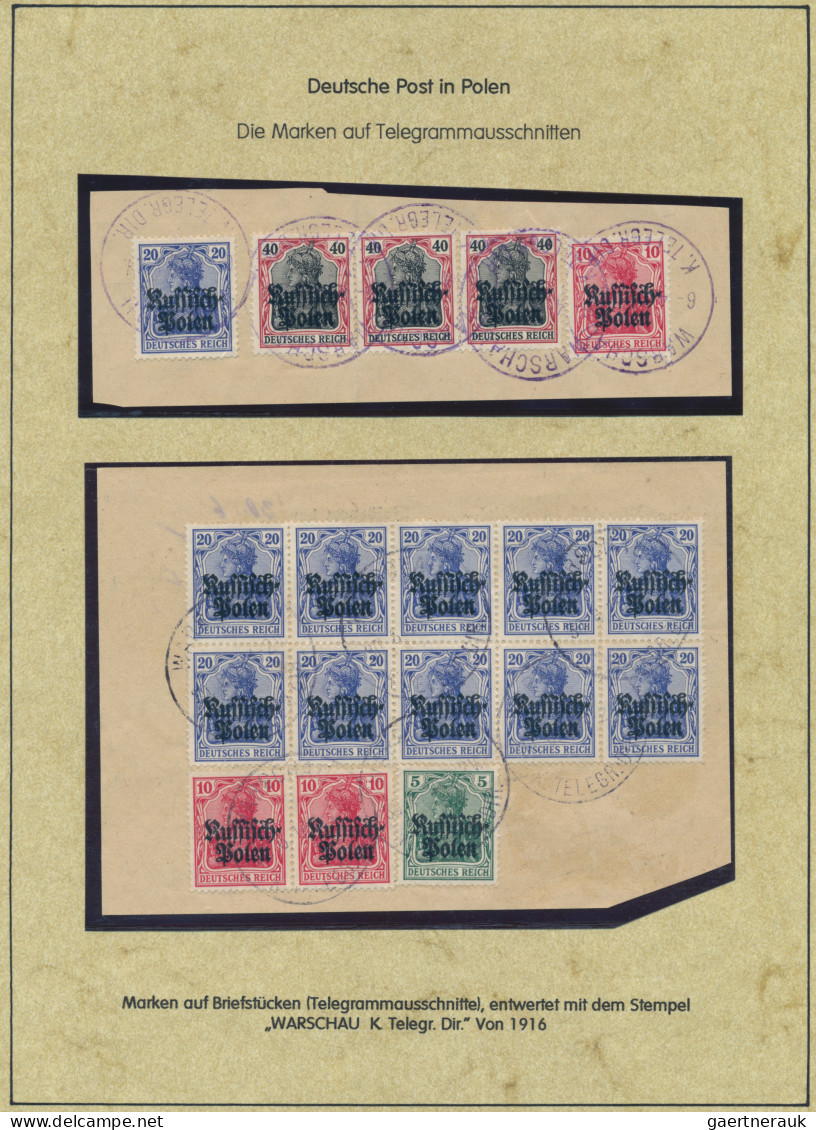 Deutsche Besetzung I. WK: Deutsche Post In Polen: 1914-1918, Spezialsammlung In - Occupation 1914-18