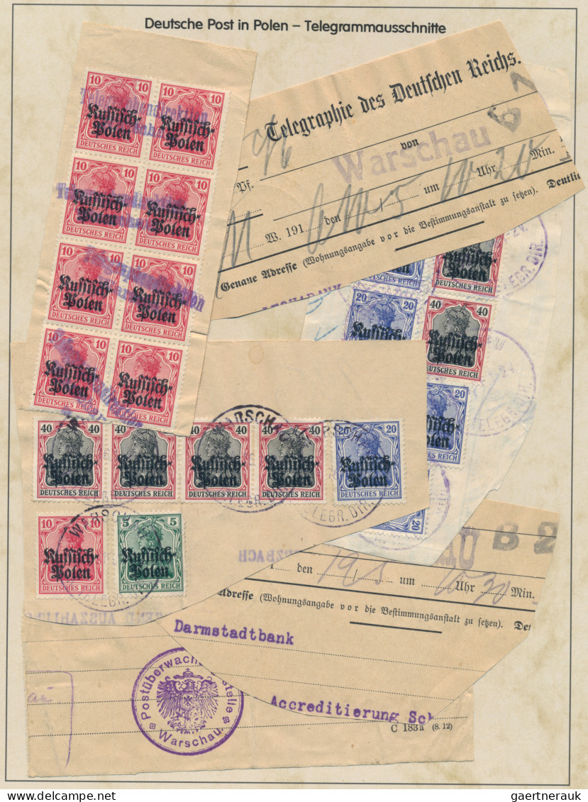 Deutsche Besetzung I. WK: Deutsche Post In Polen: 1914-1918, Spezialsammlung In - Besetzungen 1914-18