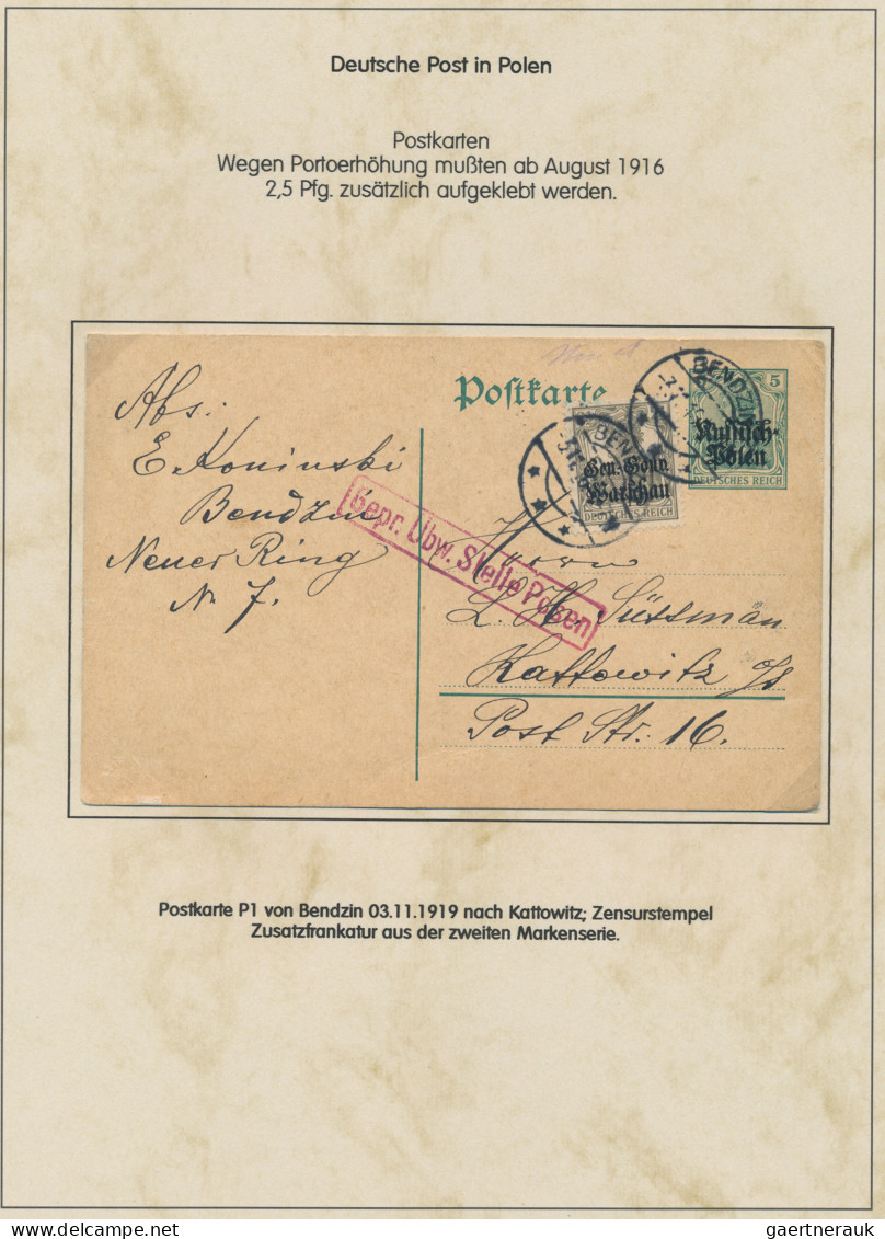 Deutsche Besetzung I. WK: Deutsche Post in Polen: 1914-1918, Spezialsammlung in