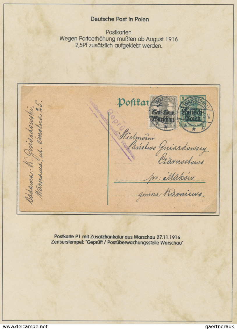 Deutsche Besetzung I. WK: Deutsche Post in Polen: 1914-1918, Spezialsammlung in