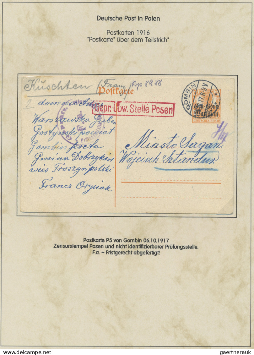 Deutsche Besetzung I. WK: Deutsche Post in Polen: 1914-1918, Spezialsammlung in