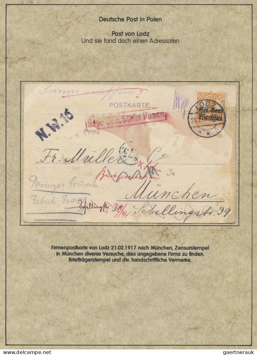 Deutsche Besetzung I. WK: Deutsche Post in Polen: 1914-1918, Spezialsammlung in