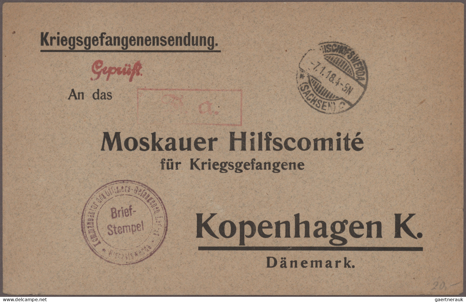 Feldpost 1. Weltkrieg: 1915 - 1944 (ca.), Umfangreiche Sammlung Von über 250 Fel - Otros