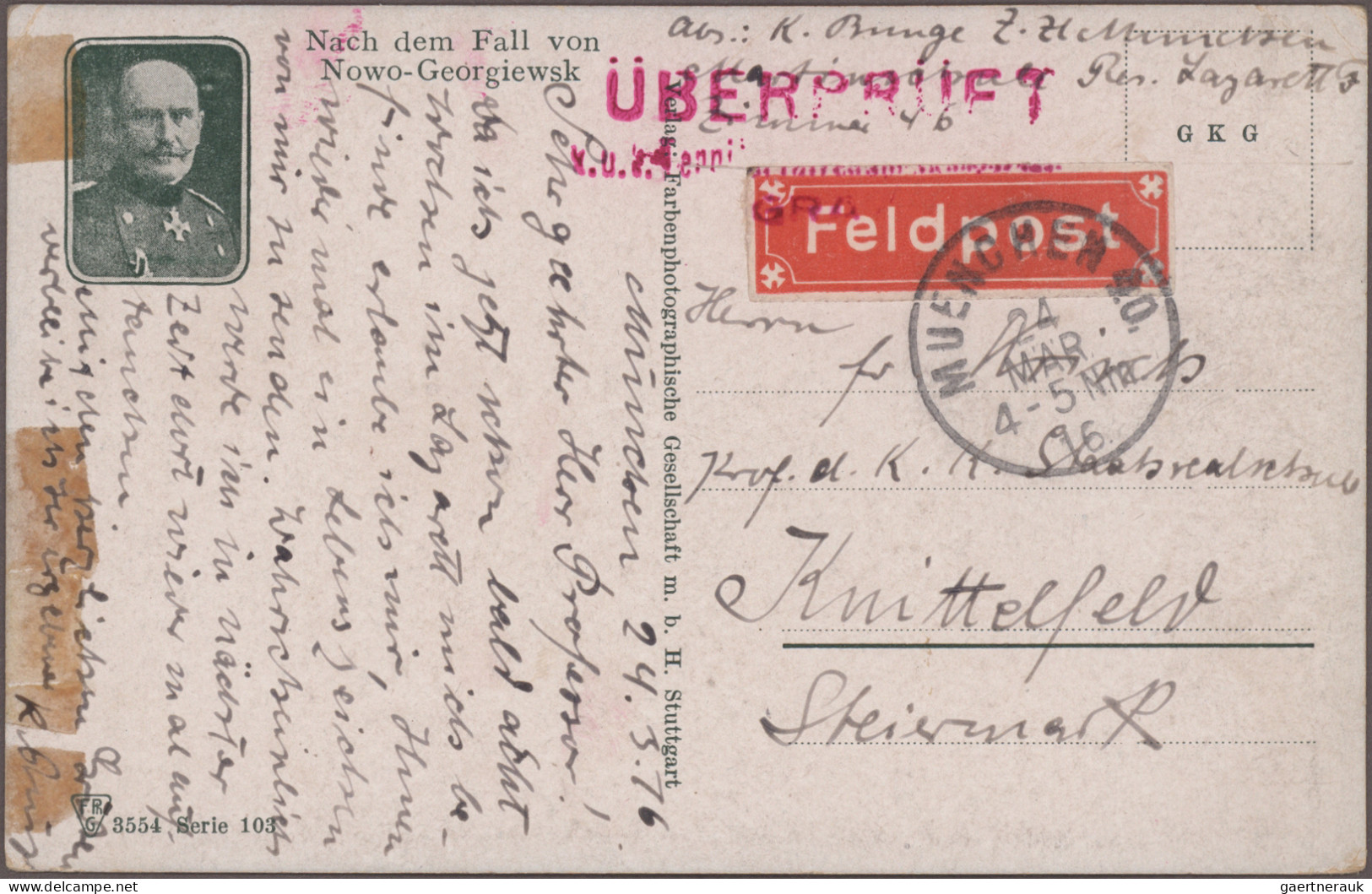 Feldpost 1. Weltkrieg: 1915 - 1944 (ca.), Umfangreiche Sammlung von über 250 Fel