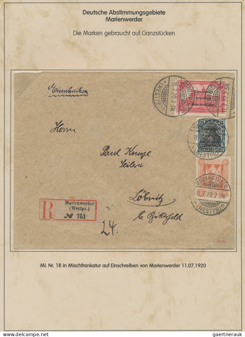 Deutsche Abstimmungsgebiete: Marienwerder: 1920, kleine Zusammenstellung von Mar